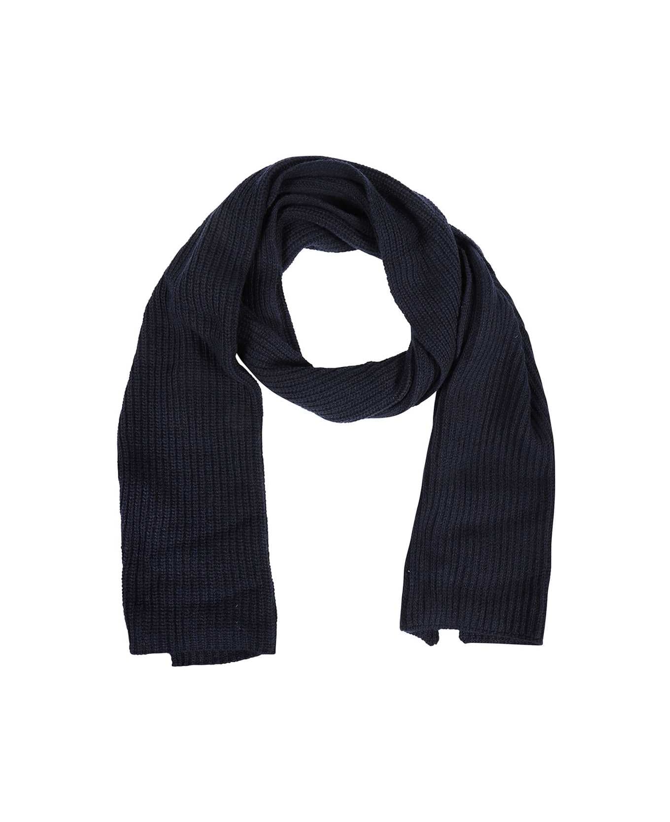 Pyrenex Ribbed Knit Scarf - blue スカーフ