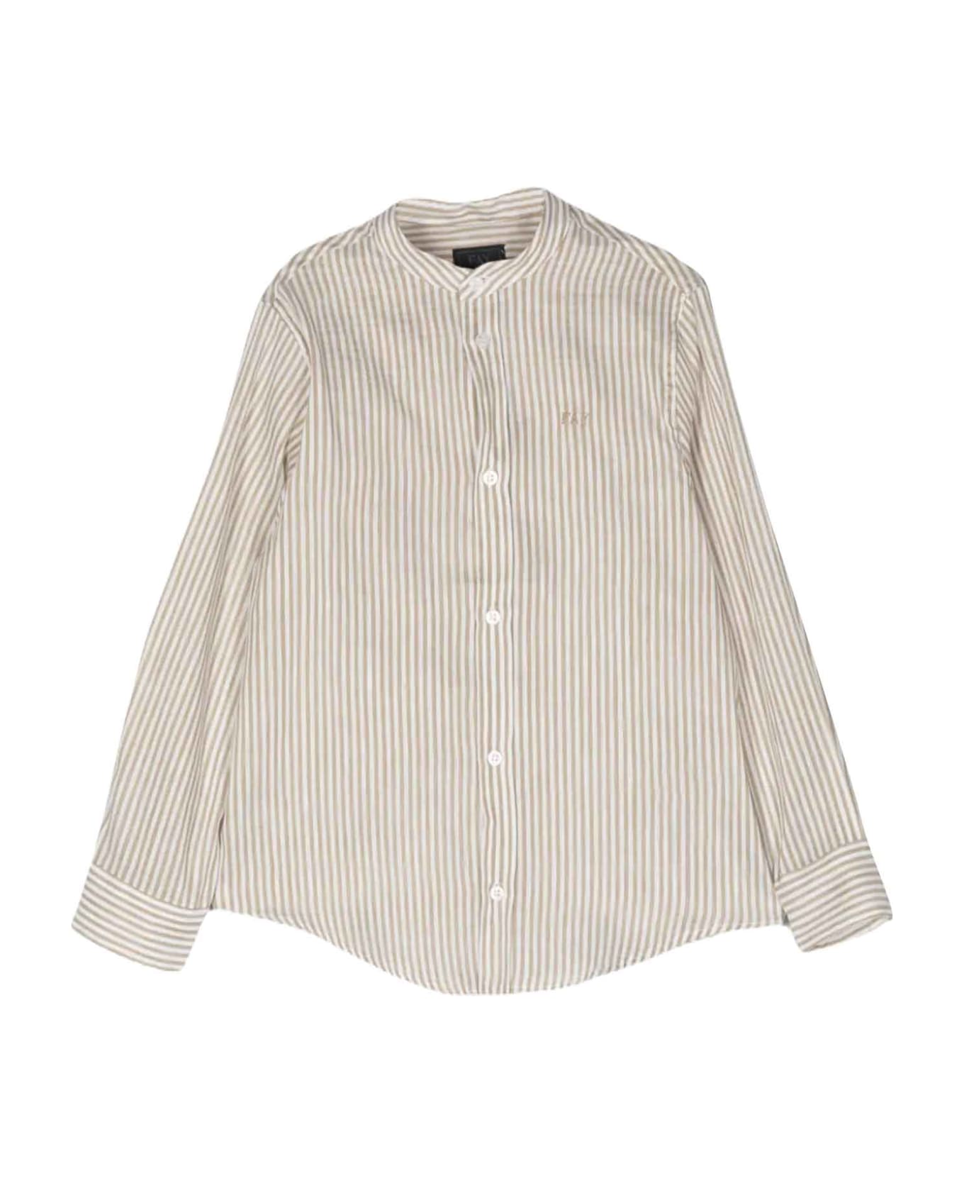 Fay Sand Shirt Boy - Bianco