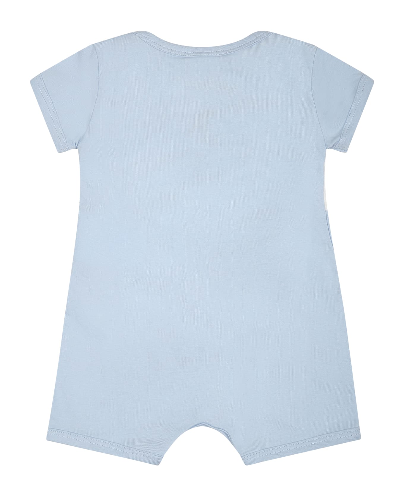 GCDS Mini Jumpsuit For Babies With Logo - Light Blue ボディスーツ＆セットアップ