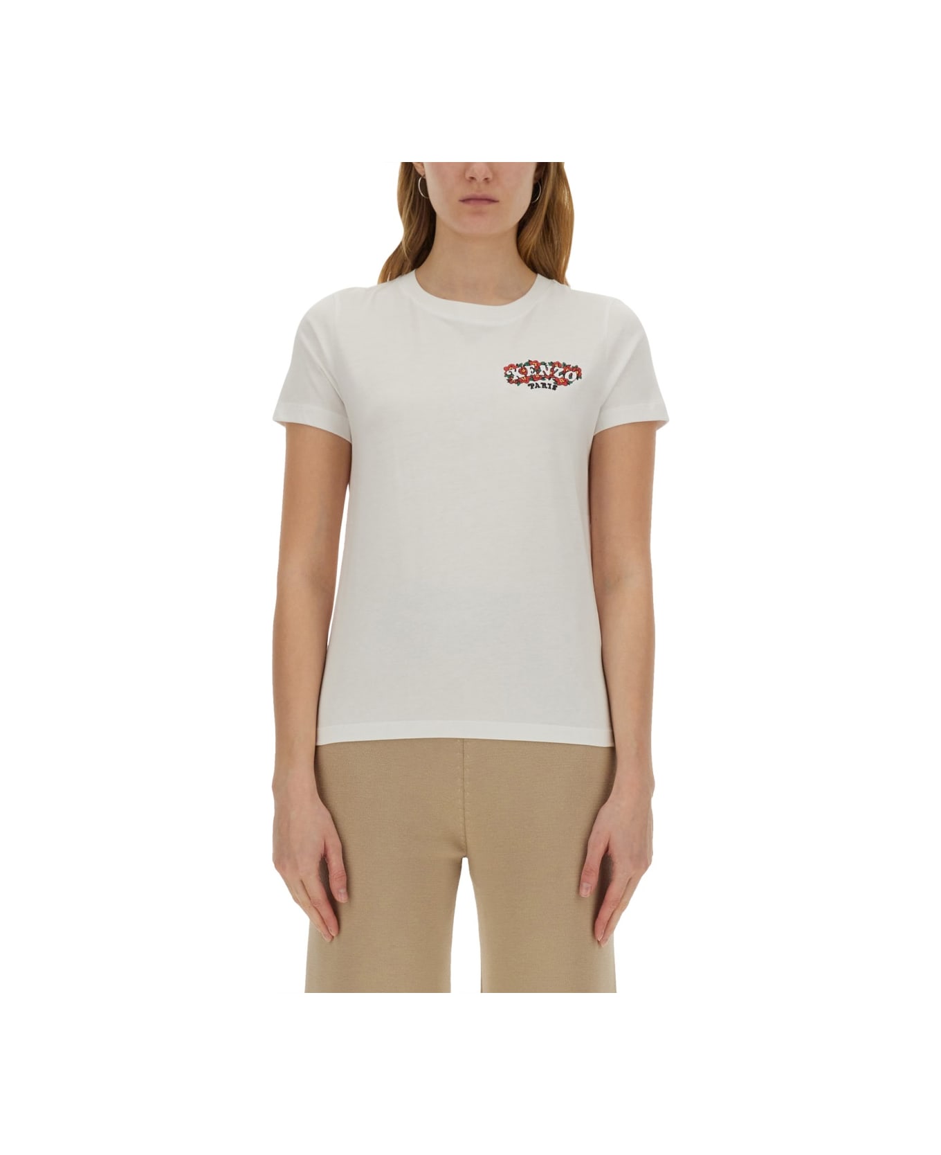 Kenzo Embroidered T-shirt 'verdy Market' - WHITE