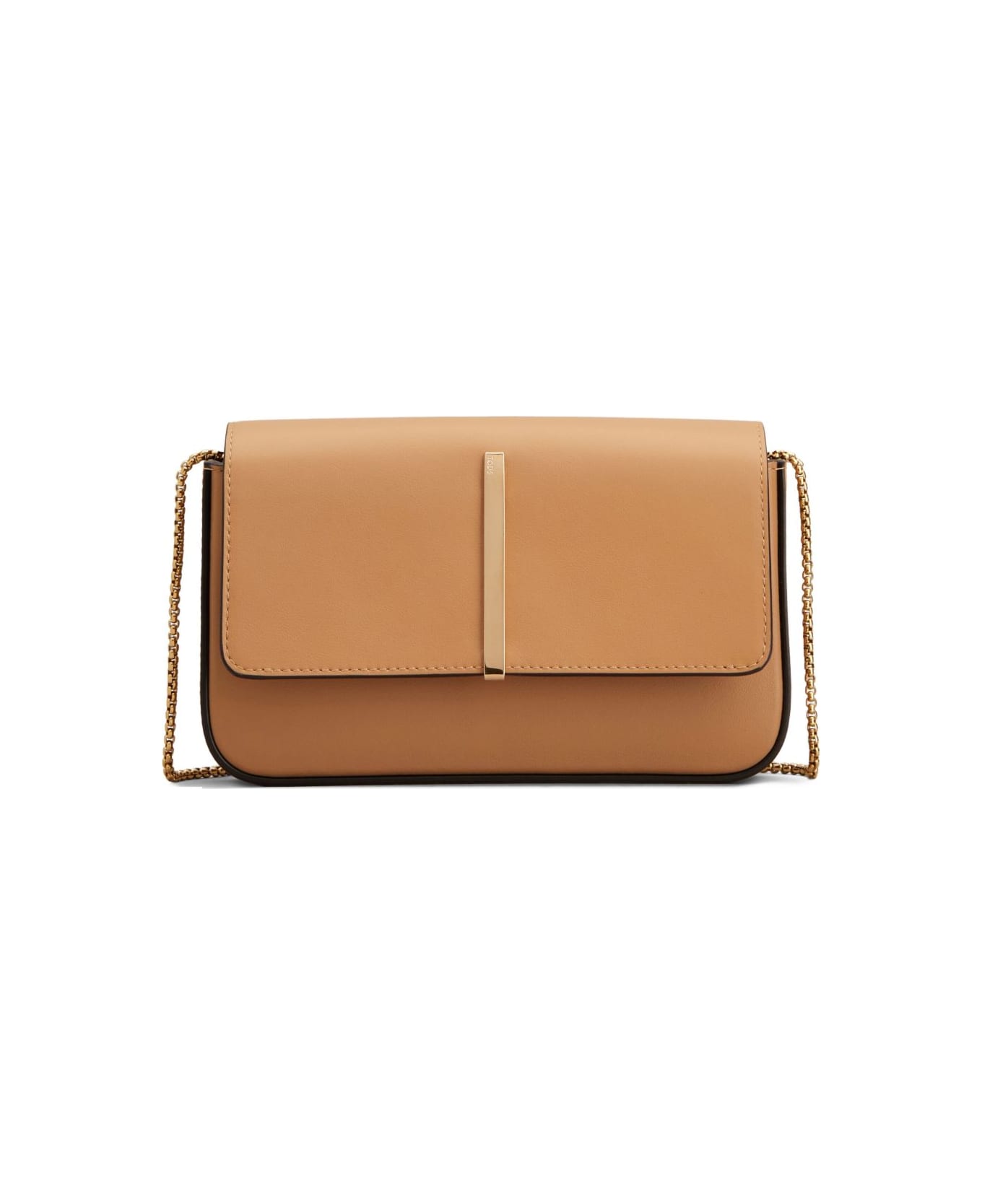 Tod's Flap Leather Mini Bag - Camel