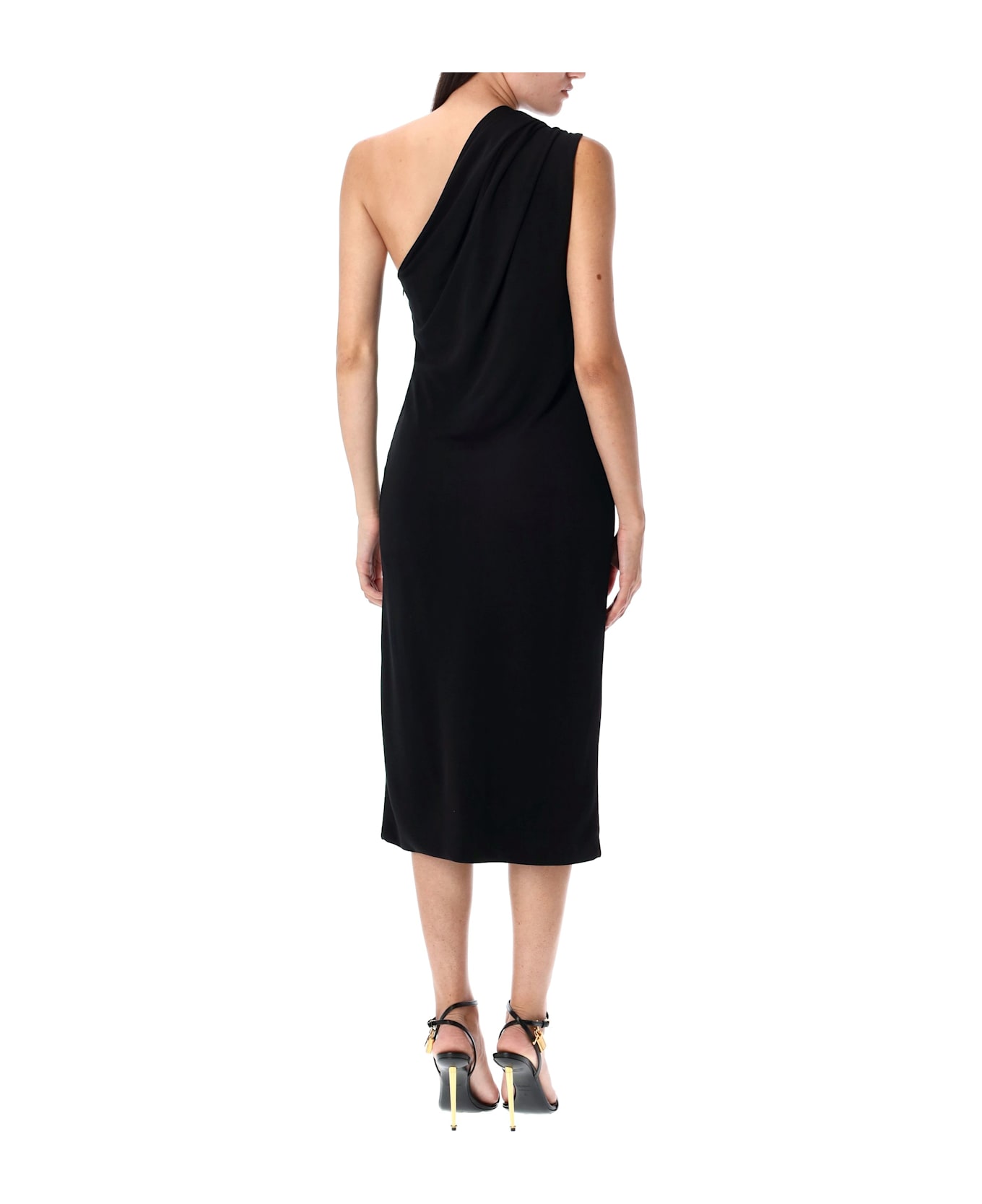 Tom Ford One Shoulder Midi Dress - Black