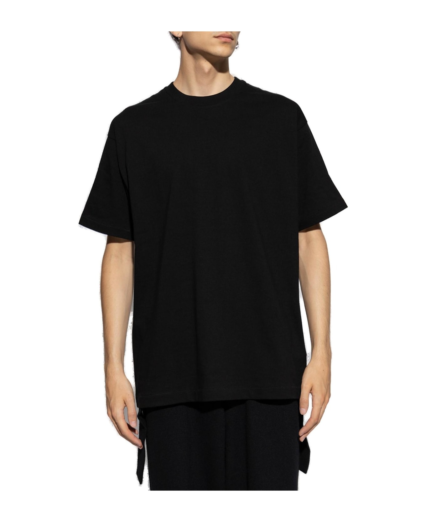 Yohji Yamamoto Logo-printed Crewneck T-shirt - BLACK