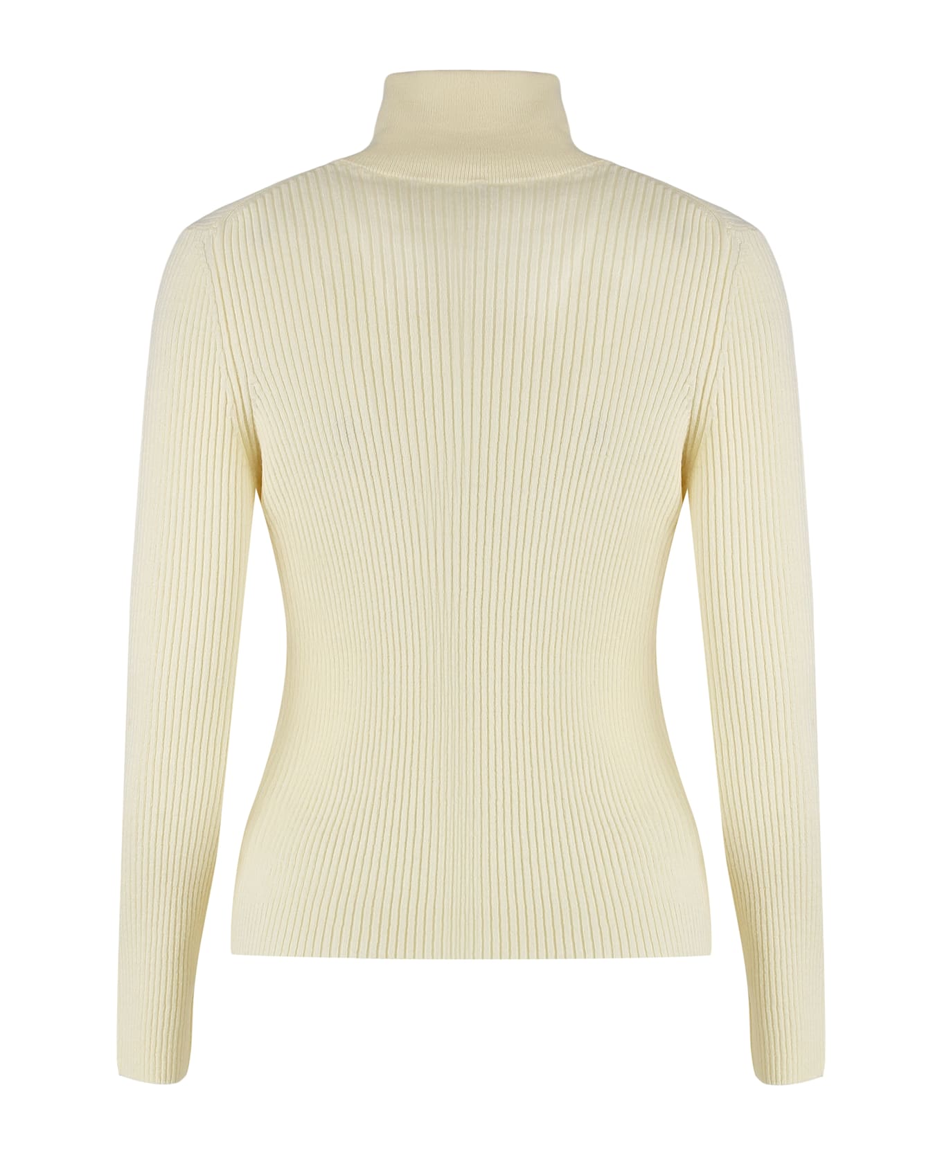 Celine High-neck Wool Top - White