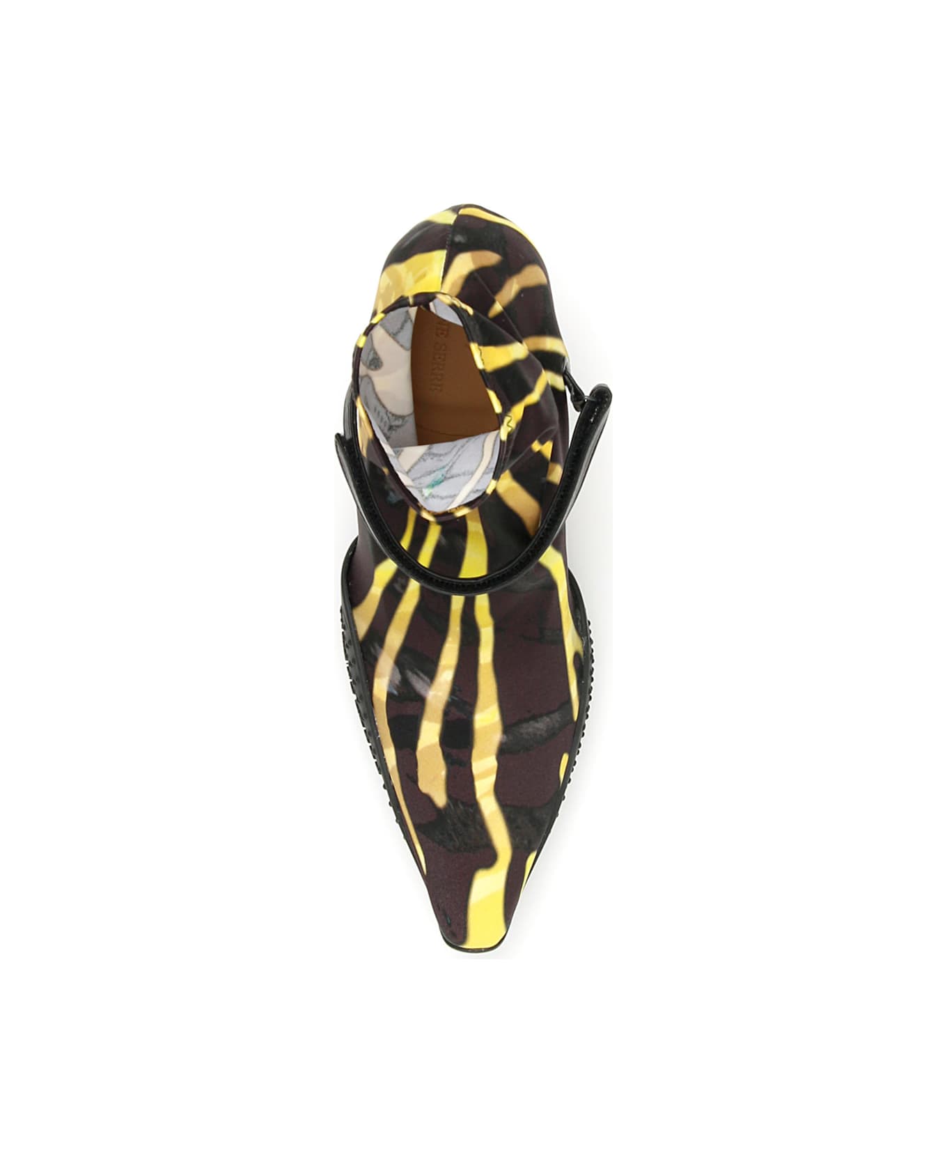 Marine Serre Amphibian Zebra Sock Ankle Boots - AMPHIBIAN ZEBRA (Yellow)