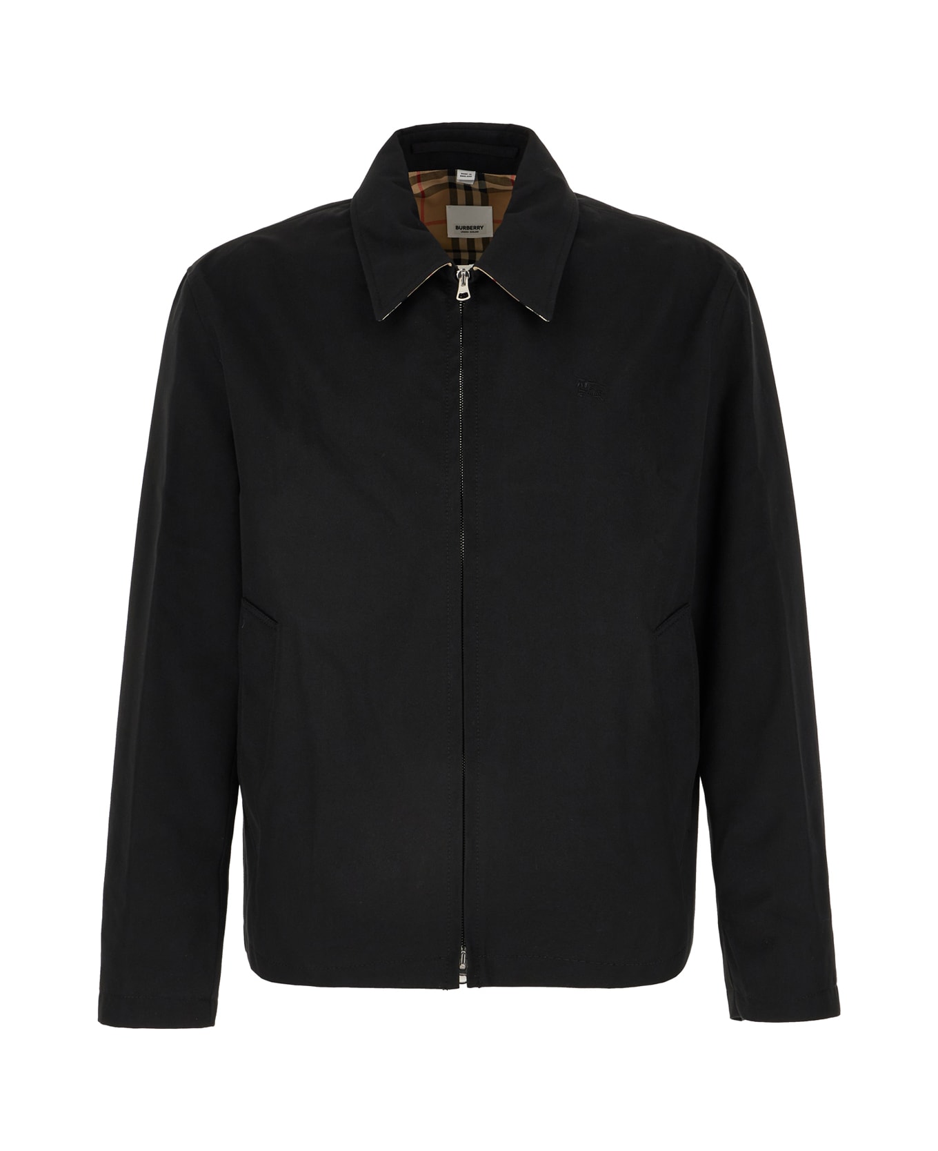 Burberry Black Cotton Jacket - BLACK