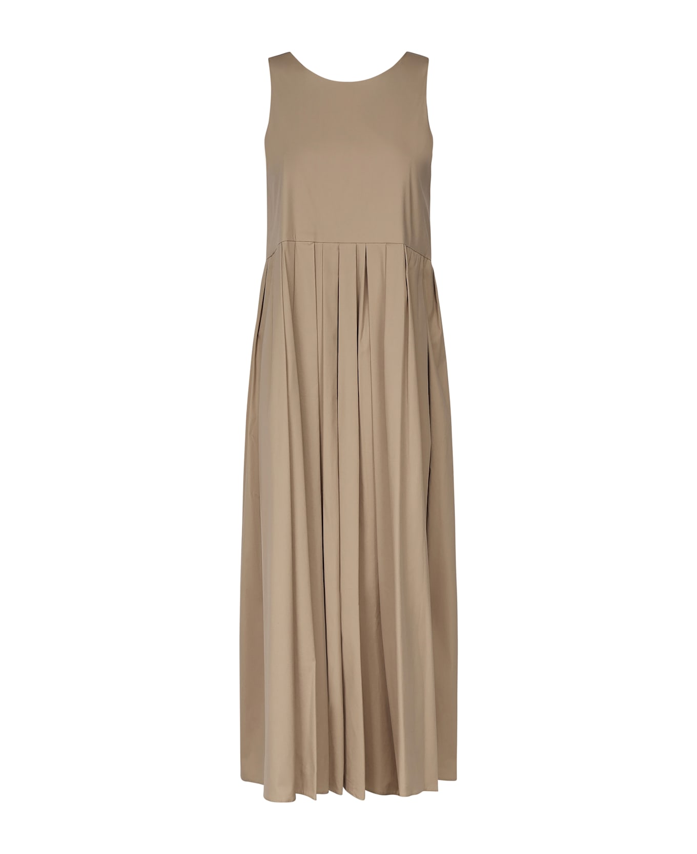 
S Max Mara Sleeveless Poplin Dress - Camel