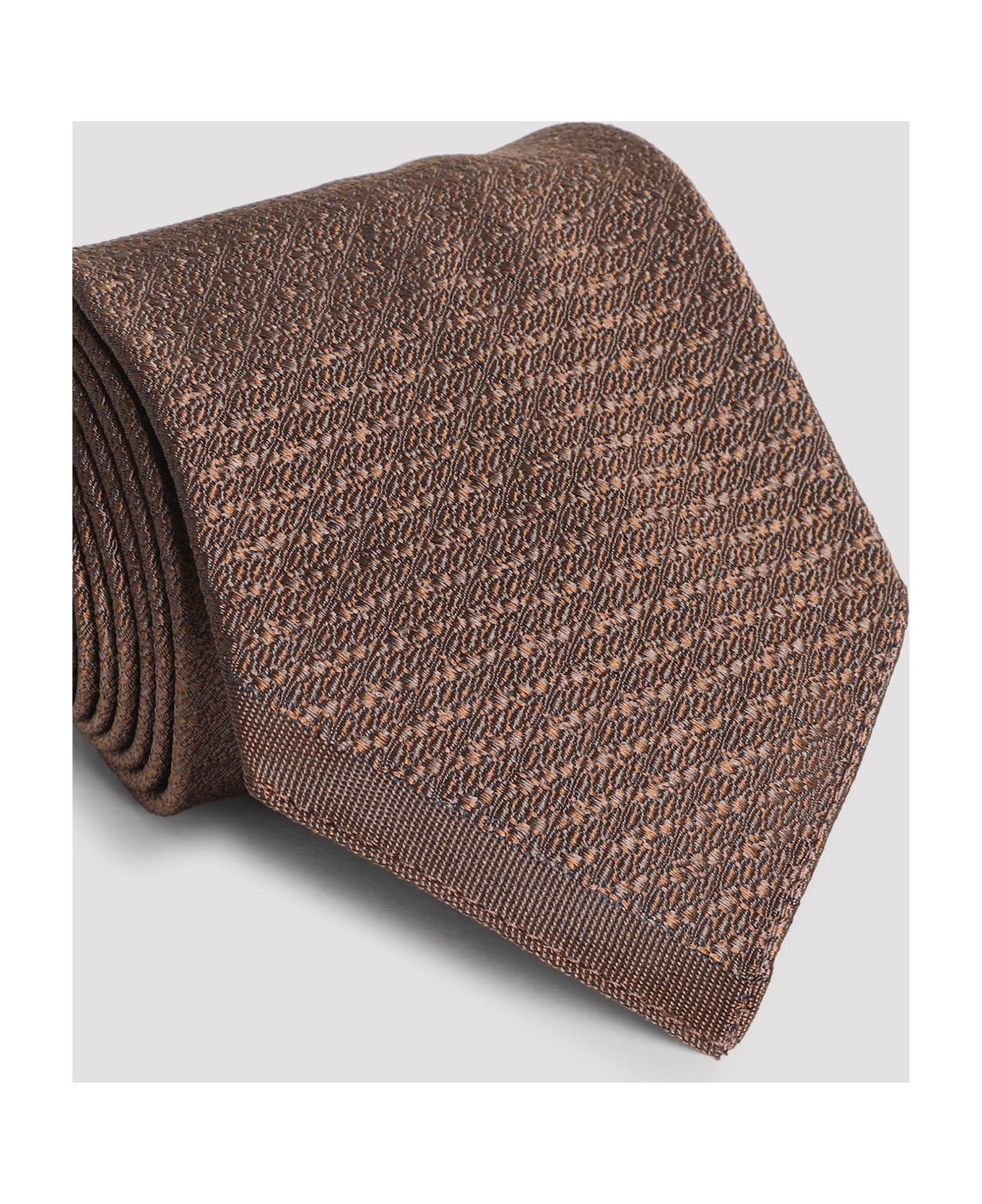 Maison Margiela Silk Tie - Brown