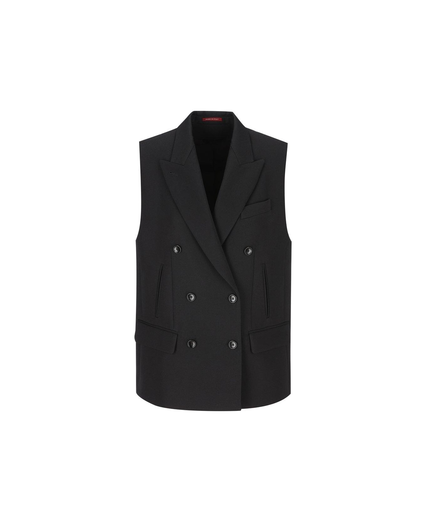 Gucci Sleeveless Coat - Black