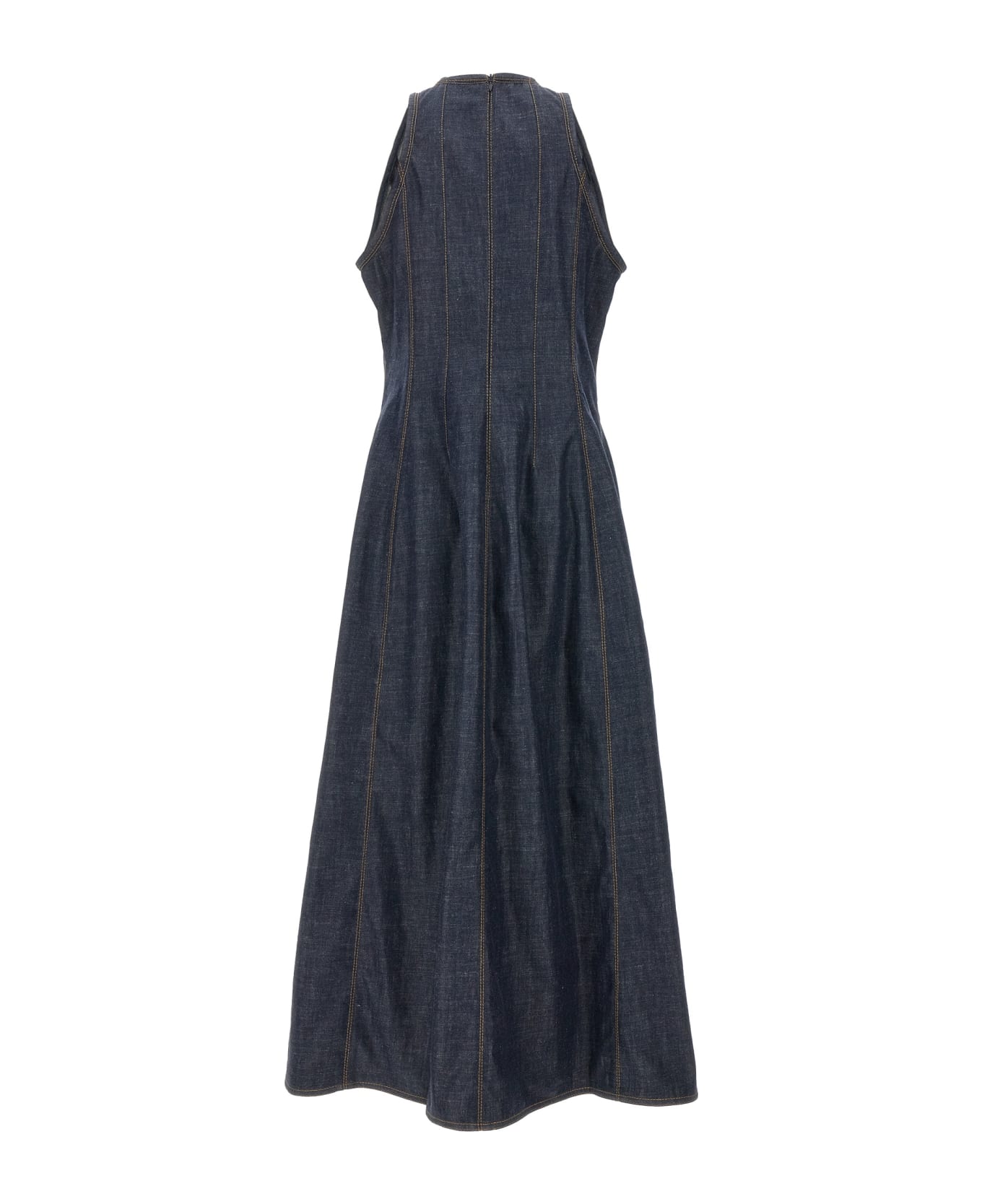 Brunello Cucinelli Denim Long Dress - Blue