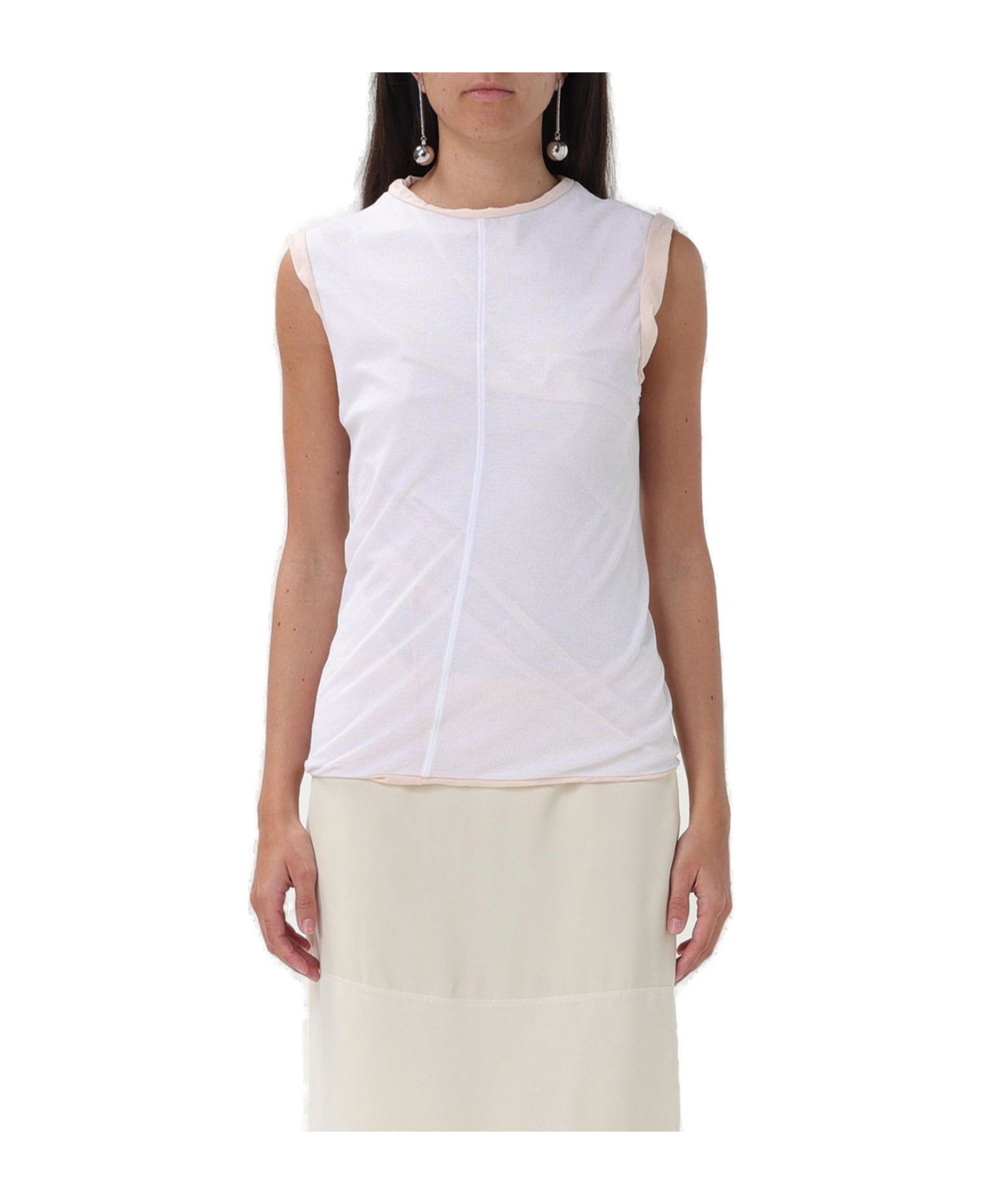 SportMax Crewneck Sleeveless Top SportMax - BEIGE