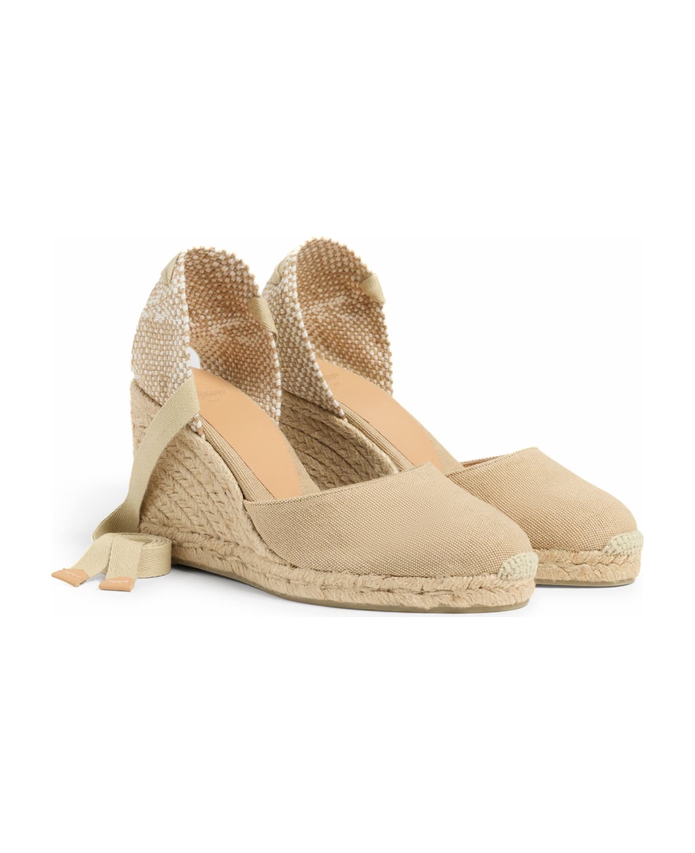 Castañer Espadrilles Carina With Wedge And Laces - SAND