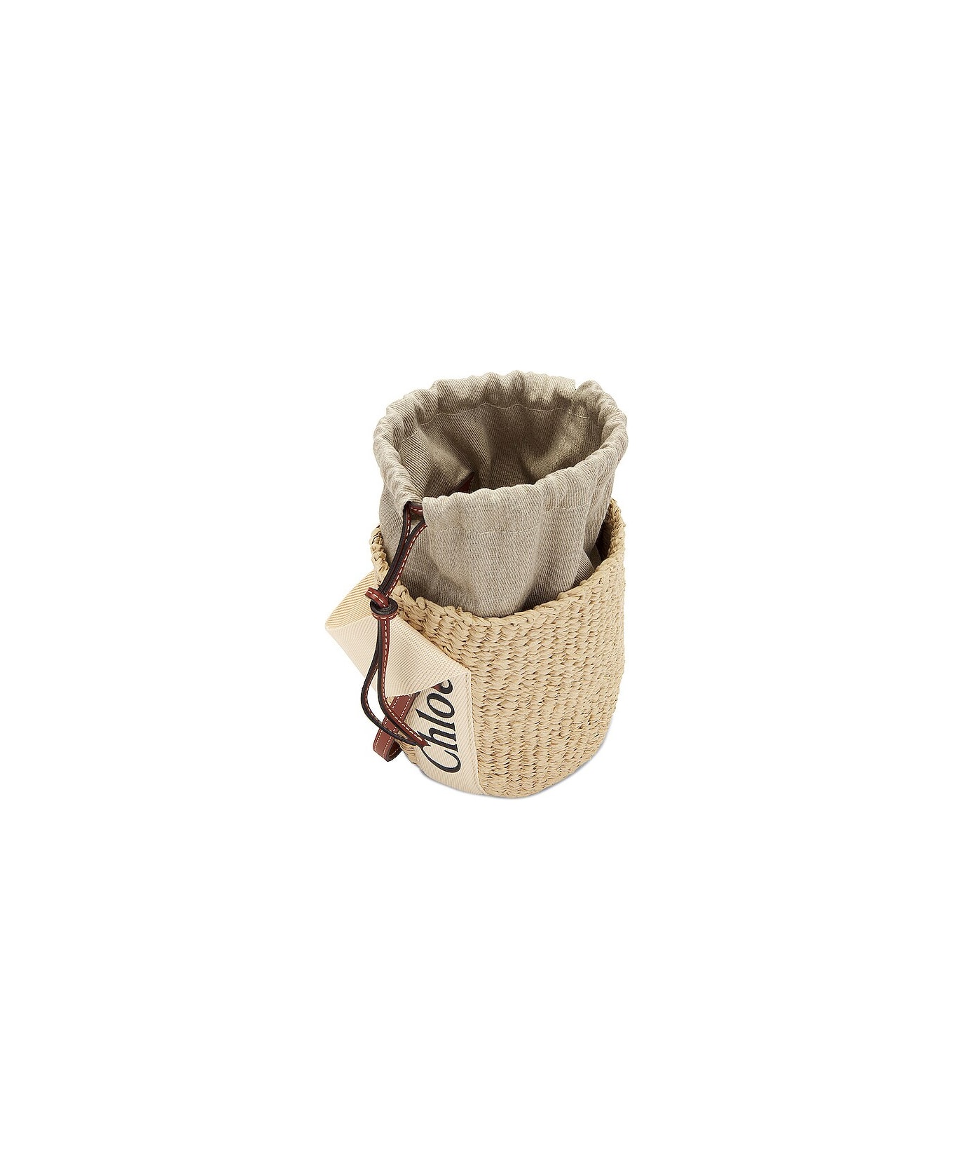 Chloé Woody Basket Bucket Bag - White