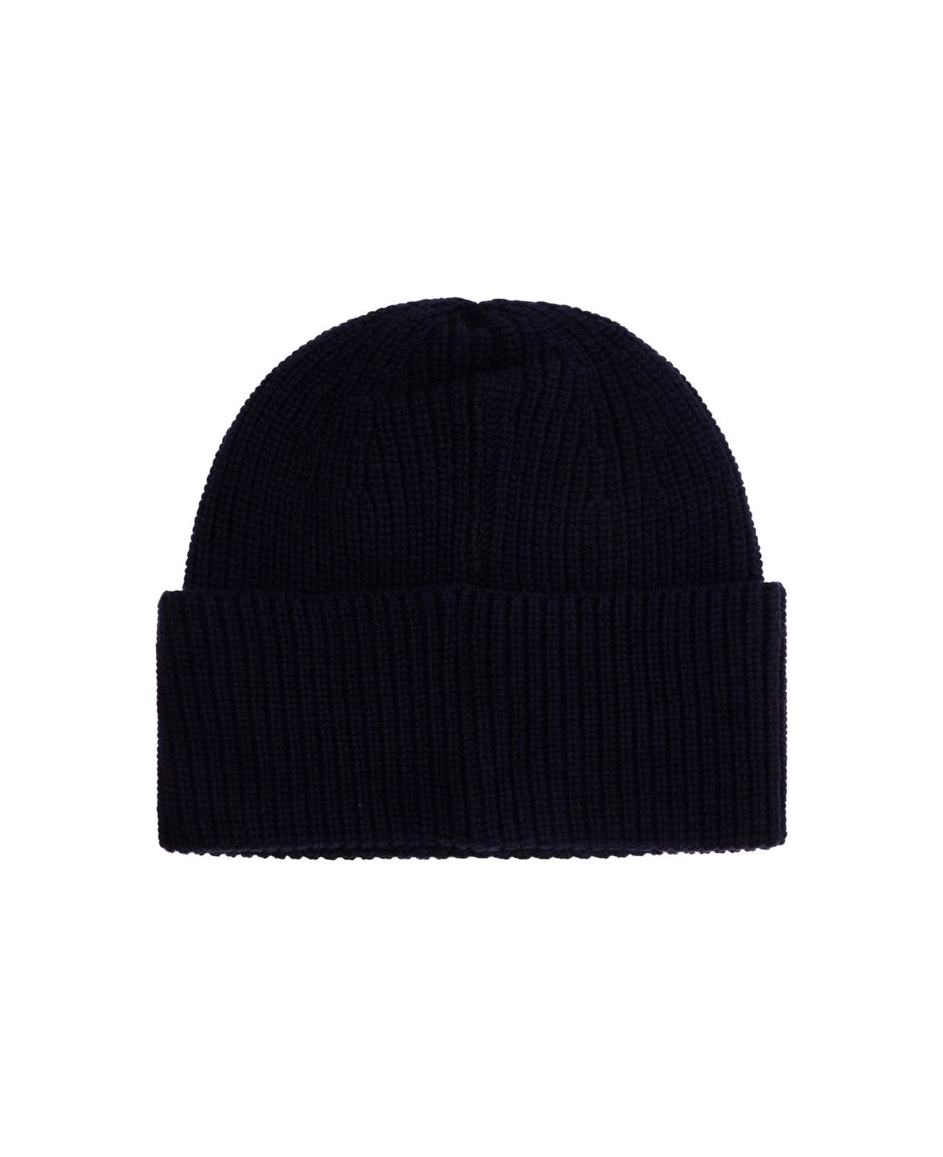 Pyrenex Rubber Beanie Hat - AMIRAL (Blue)