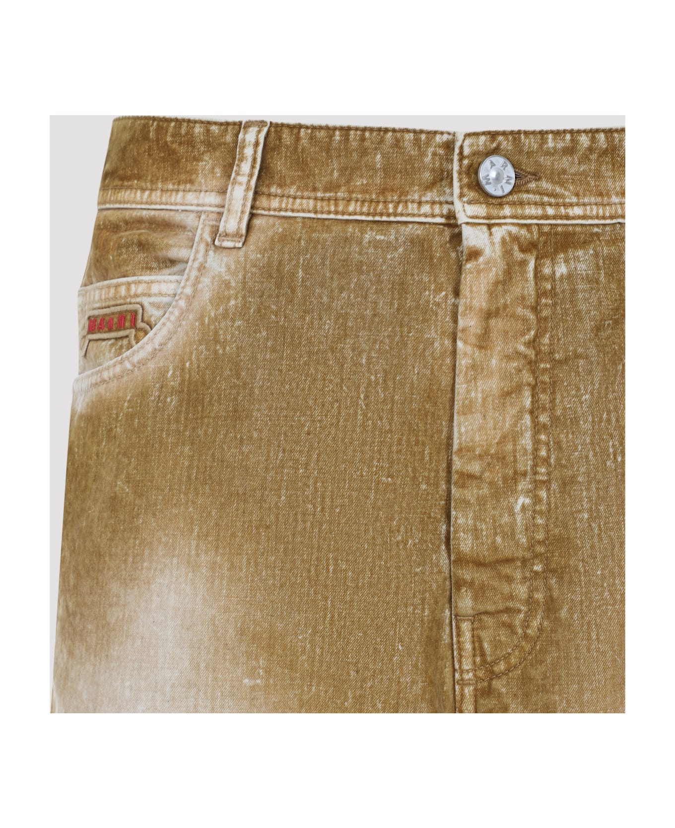 Marni Cotton Washed Jeans - Moccasin