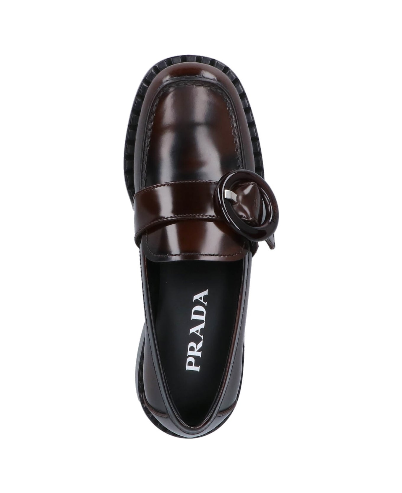 Prada Calf Leather Loafers - Brown