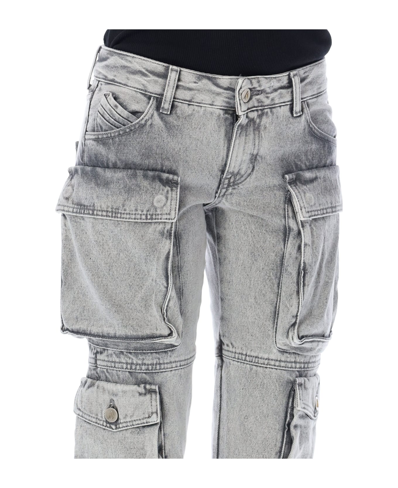 The Attico ''essie'' Cargo Jeans - LIGHT GREY デニム