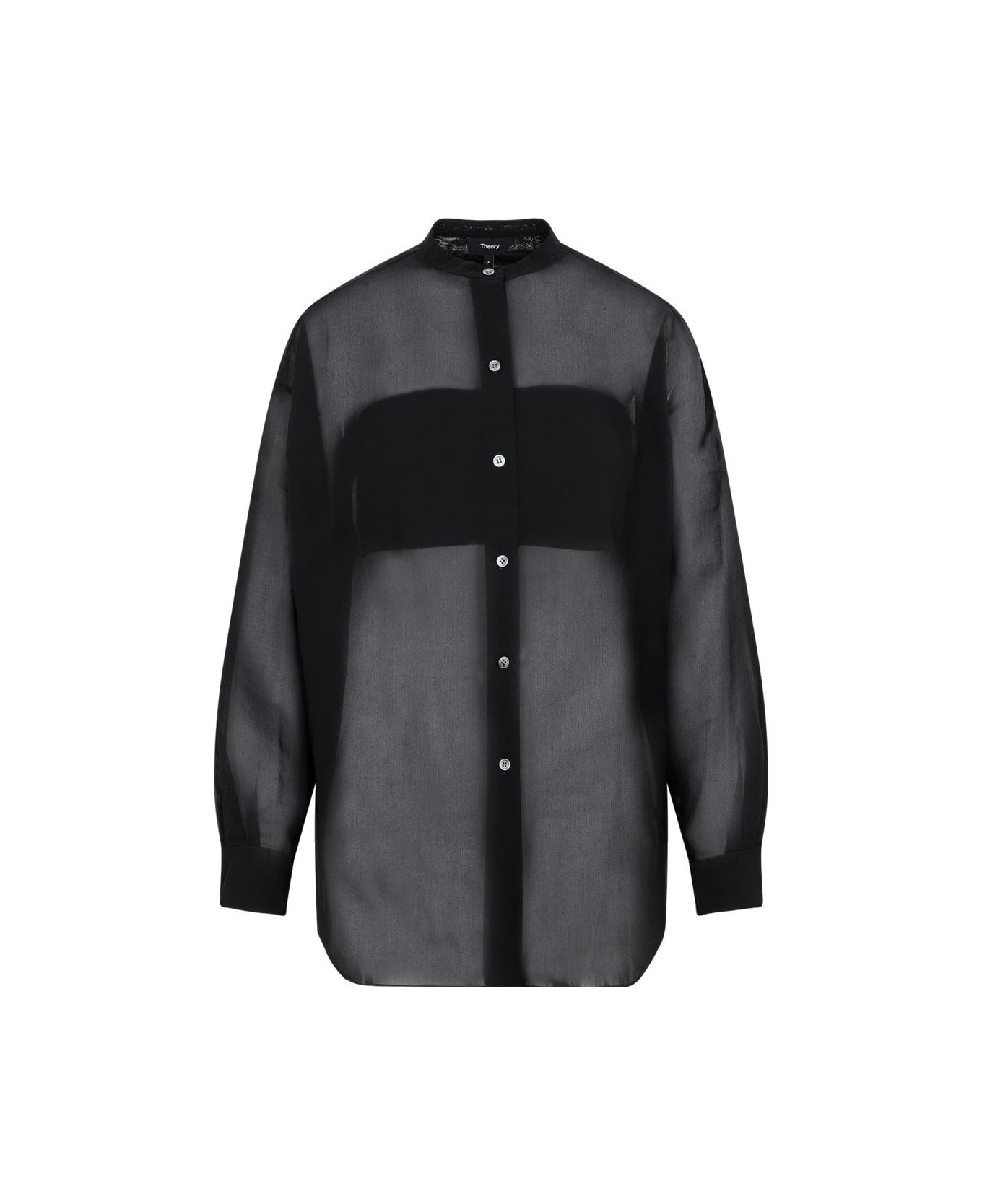 Theory Sheer Buttoned Shirt - Nero シャツ