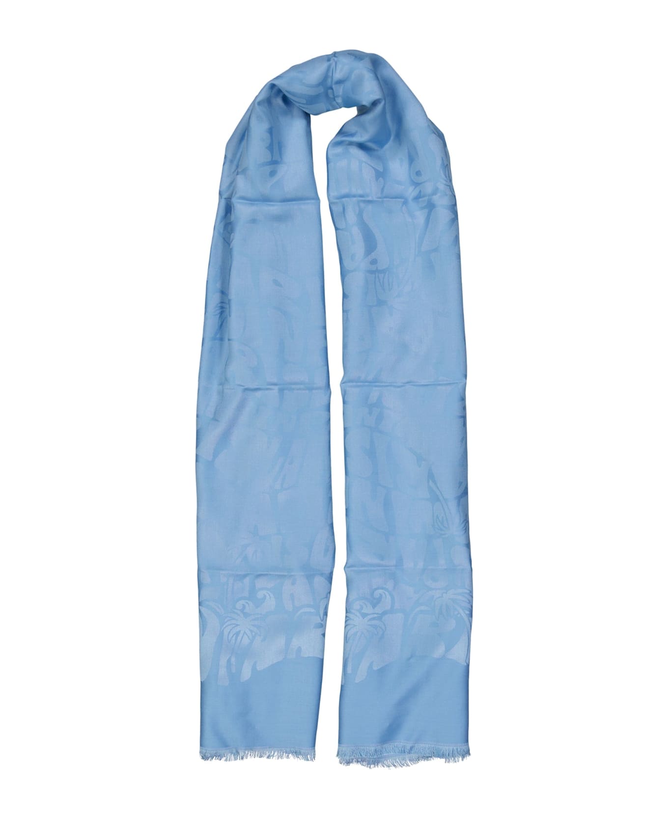 Lanvin Silk And Wool Scarf - Blue