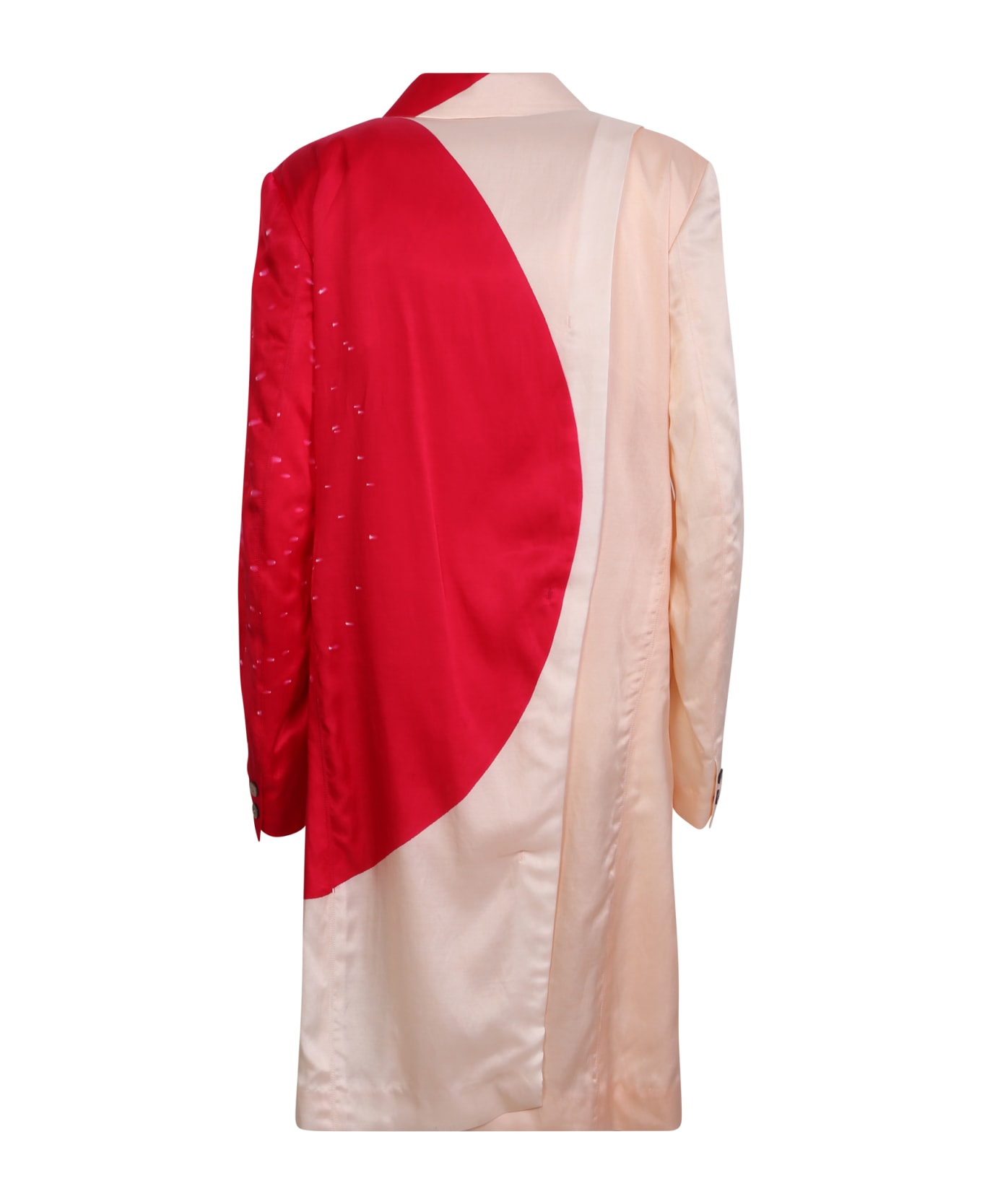 Issey Miyake Slice Tailored Coat Beige/ Dark Pink - Pink コート