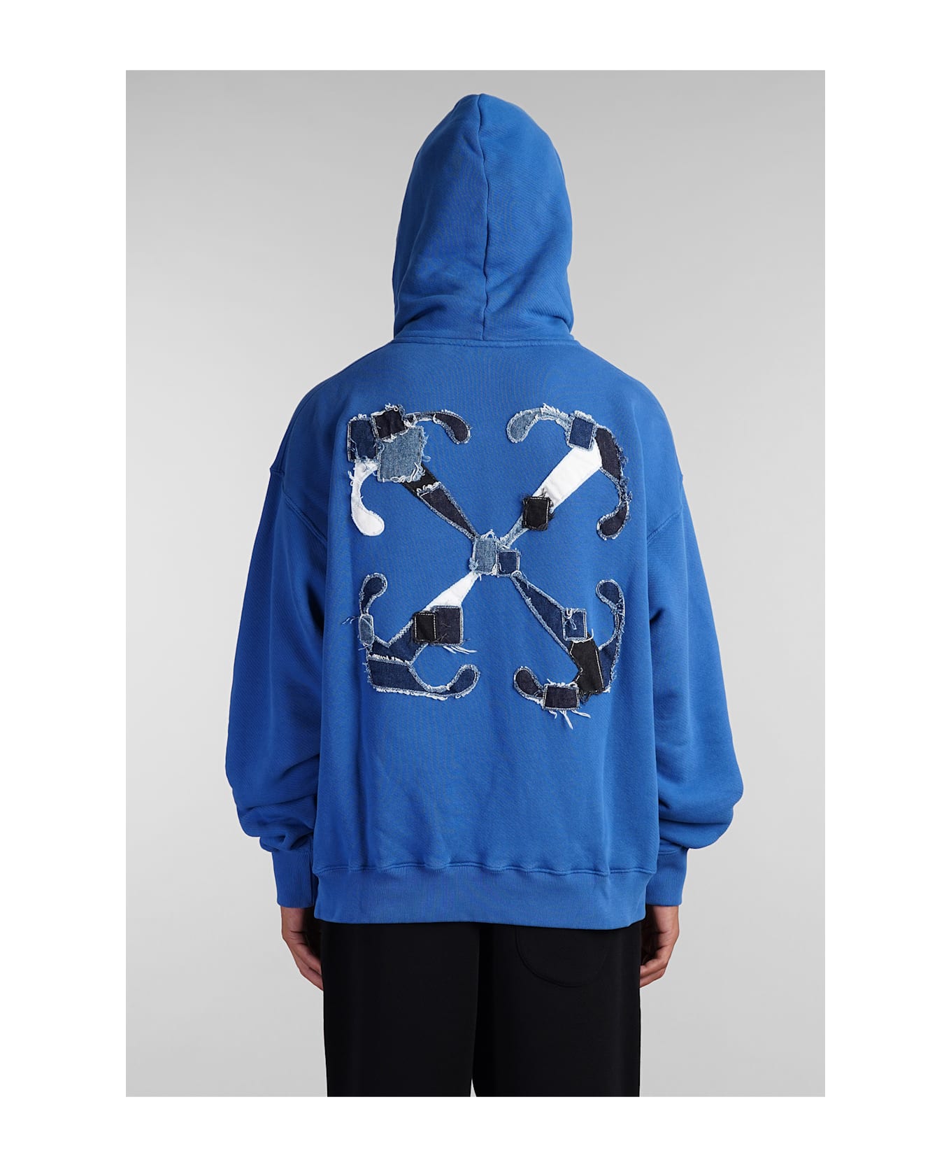 Off-White Sweatshirt In Blue Cotton - blue