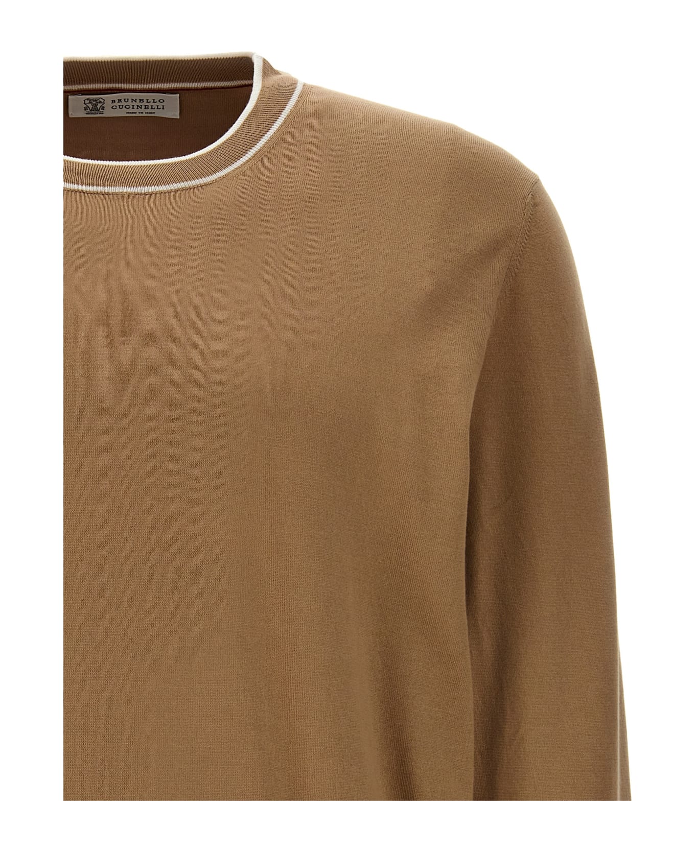 Brunello Cucinelli Cotton Sweater - Beige ニットウェア