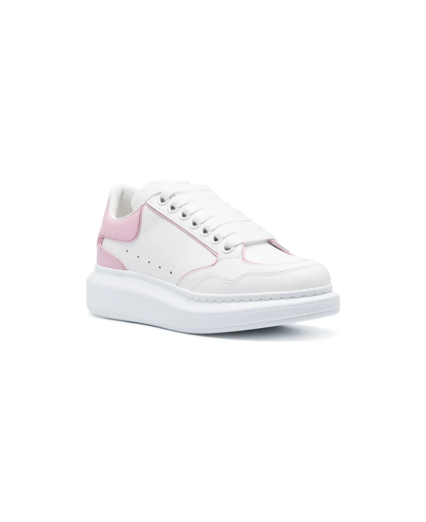 Alexander McQueen White And Pink Oversized Sneakers - White