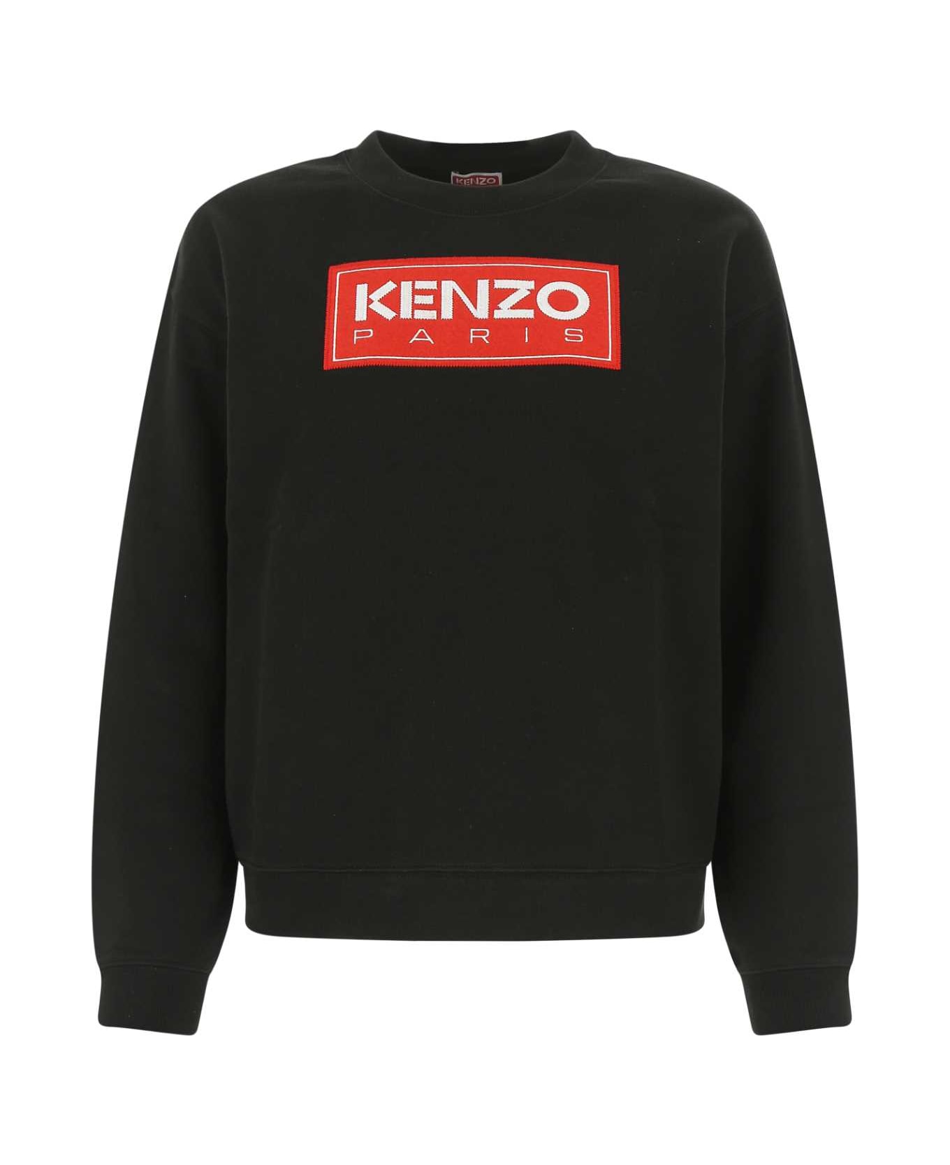 Kenzo Black Cotton Oversize Sweatshirt - 99J フリース