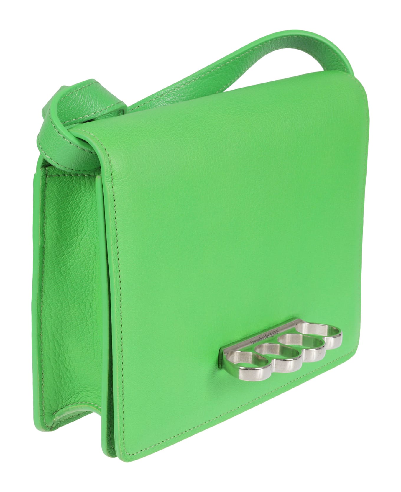 Alexander McQueen The Four Ring Crossbody Bag - Acid Green