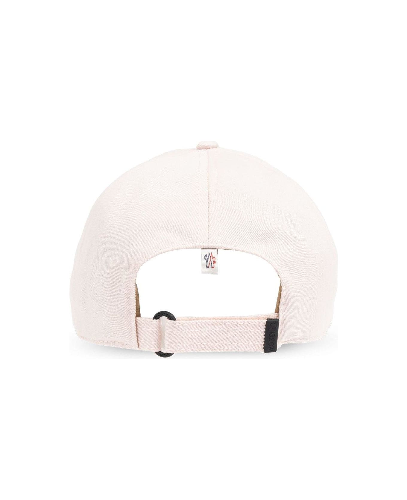 Moncler Logo Patch Baseball Cap - PASTEL PINK