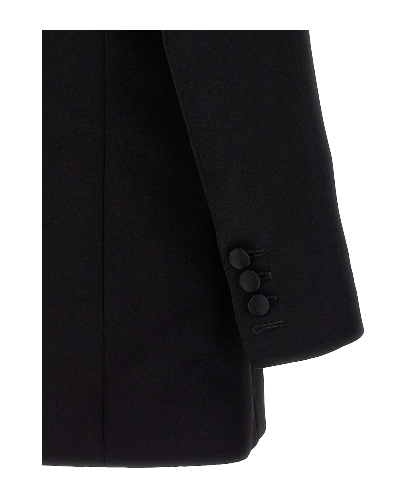 Balmain Leaf Embroidery Blazer - Black  