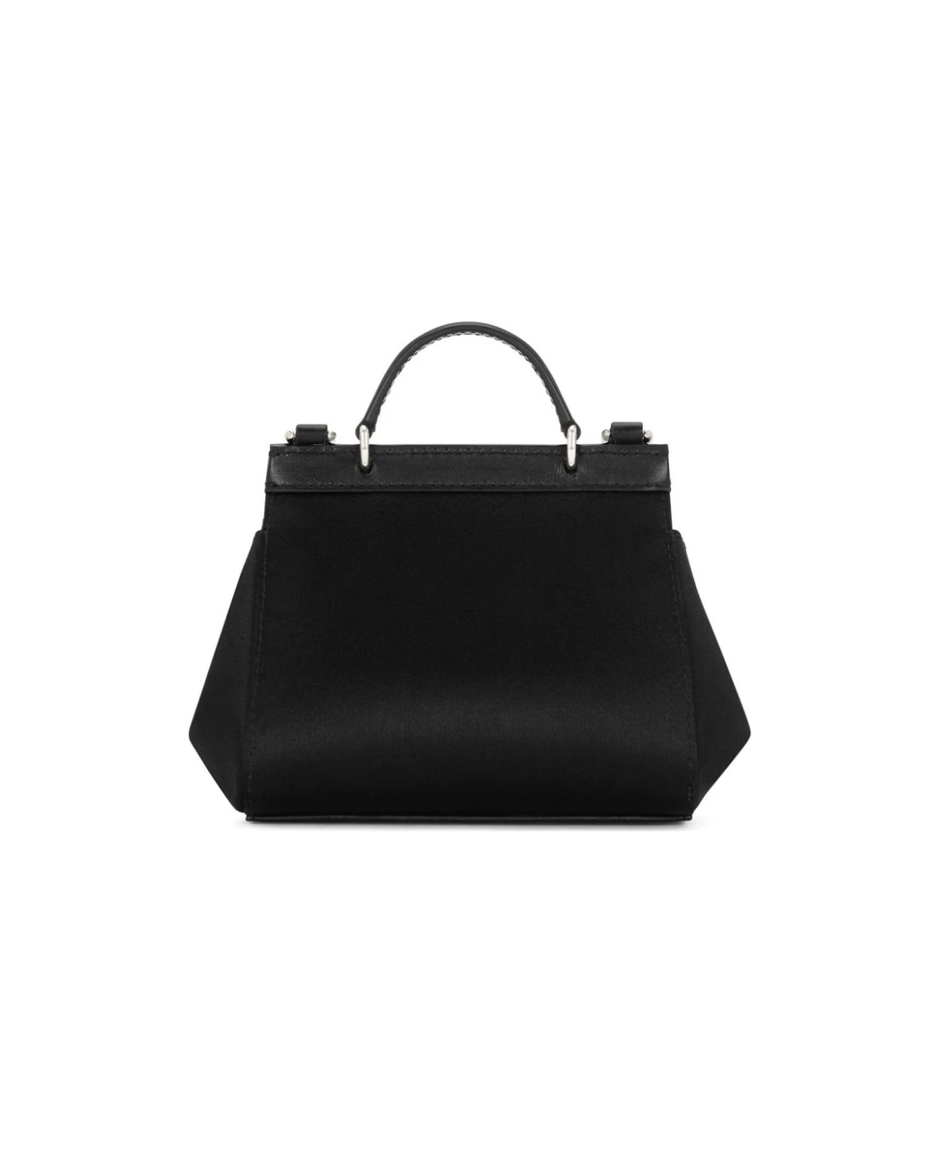 Dolce & Gabbana Black Mini Sicily Bag With Jewel Flap - Black