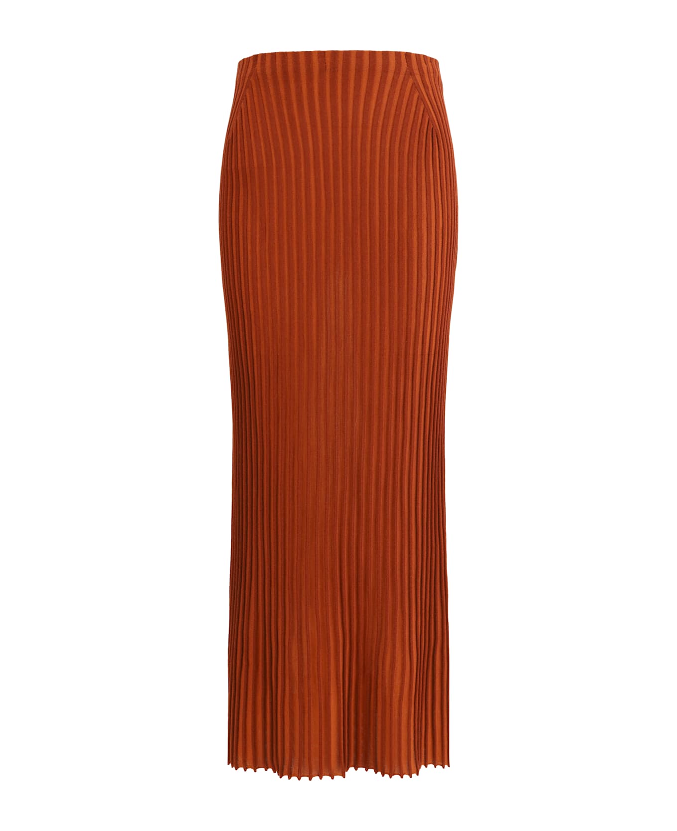 Gabriela Hearst Long Knitted Skirt With Narrow Ribs