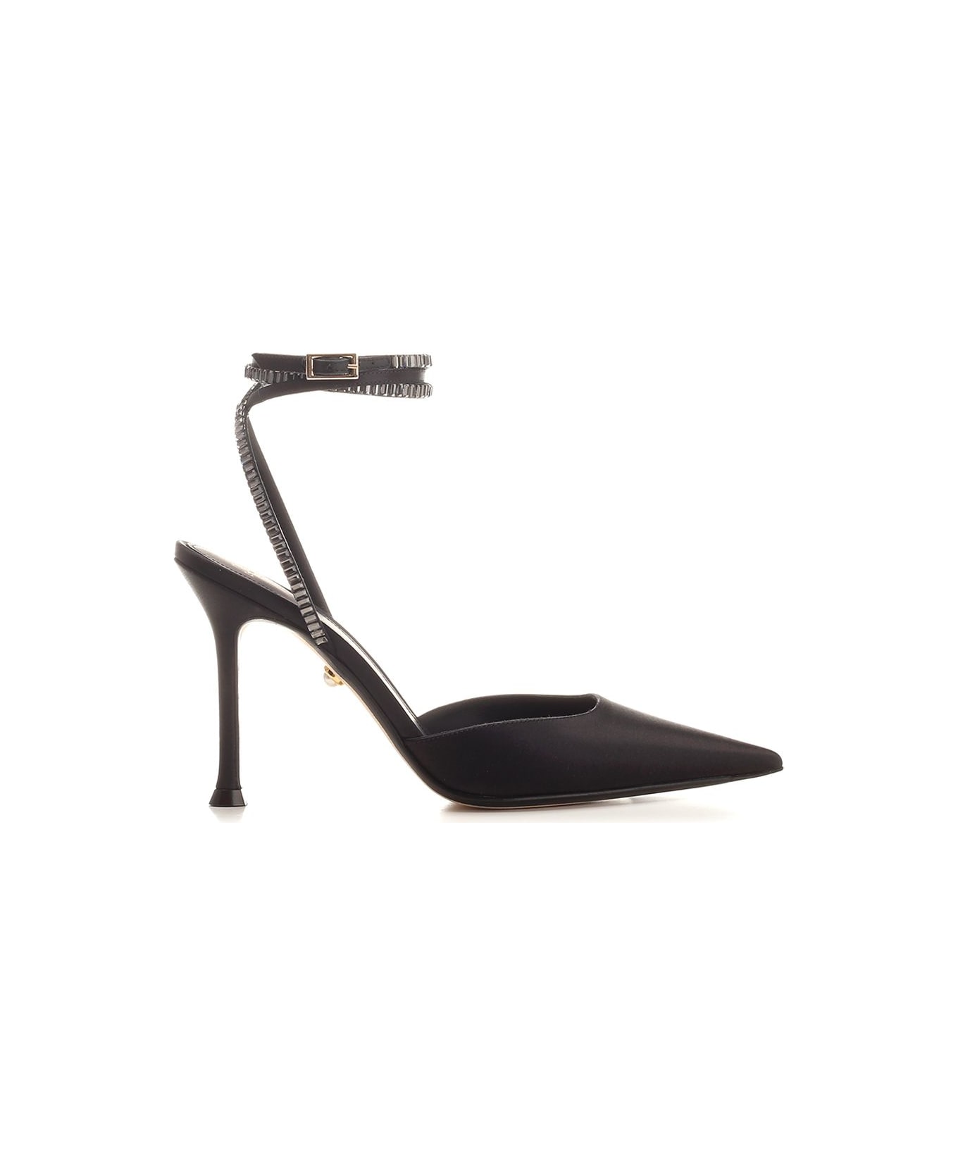 Alevì "axel" Satin Pump - Black