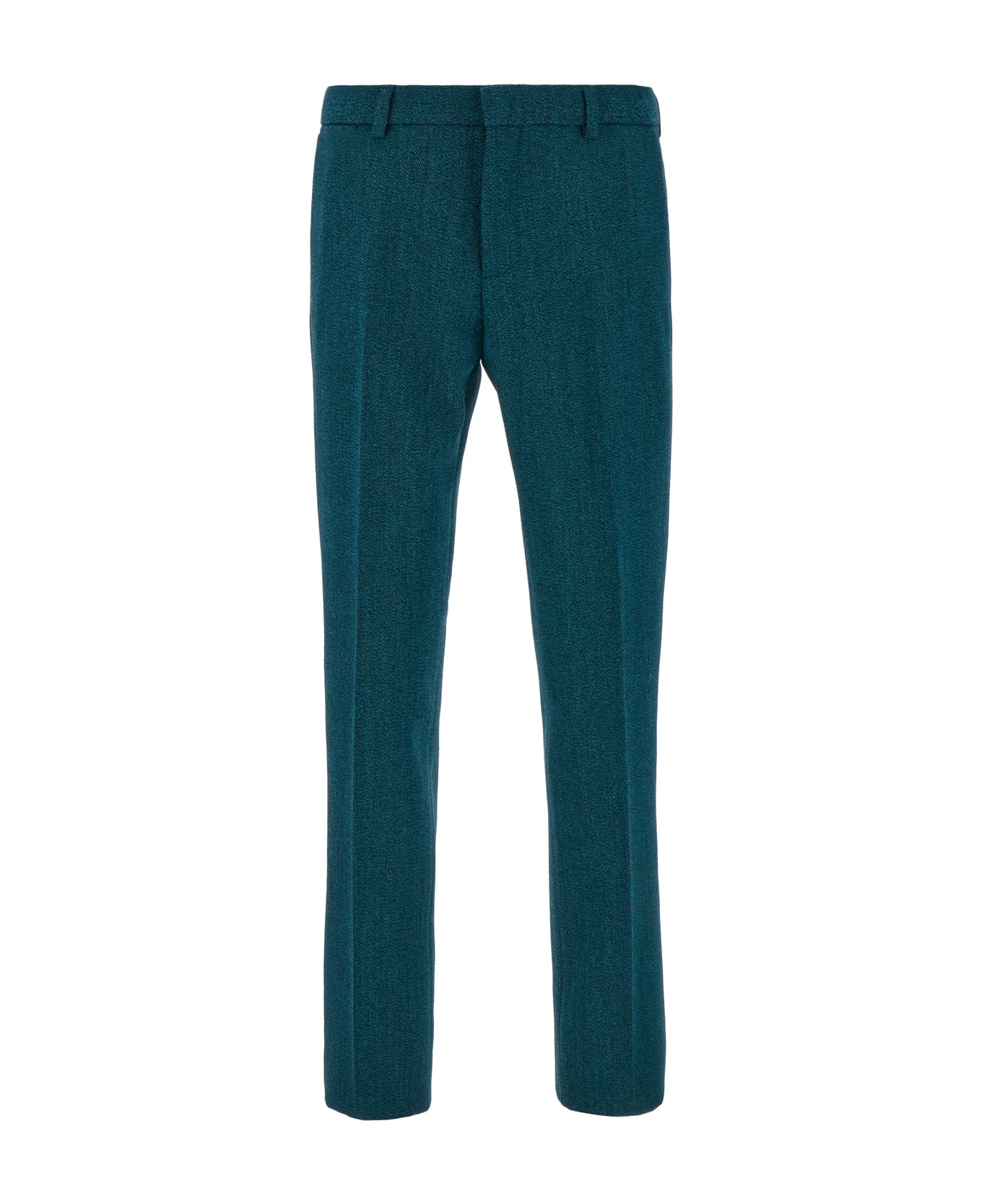 Versace Teal Green Stretch Wool Blend Pants - 2BI20