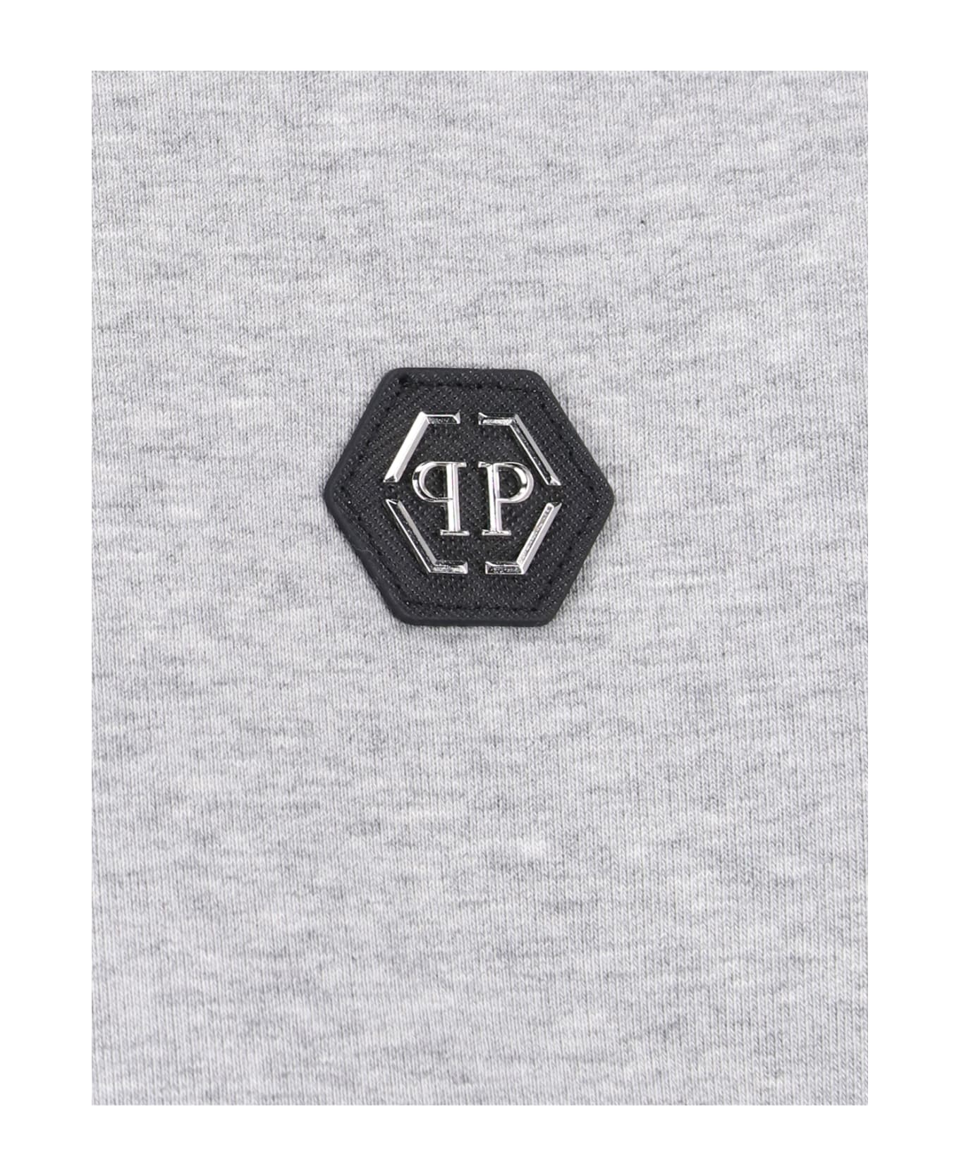 Philipp Plein 'hexagon' Crew Neck Sweatshirt - Gray