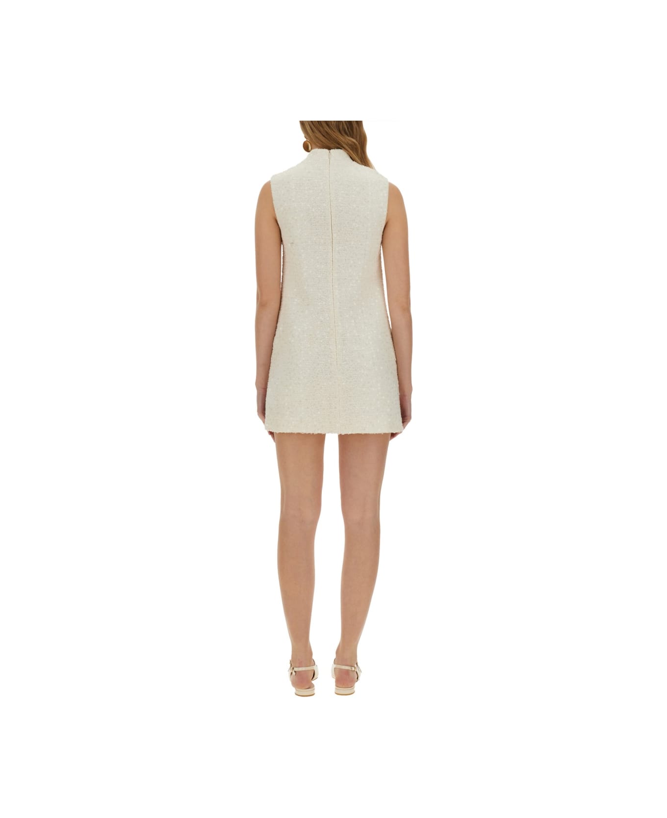 self-portrait Mini Dress With Floral Pattern - IVORY