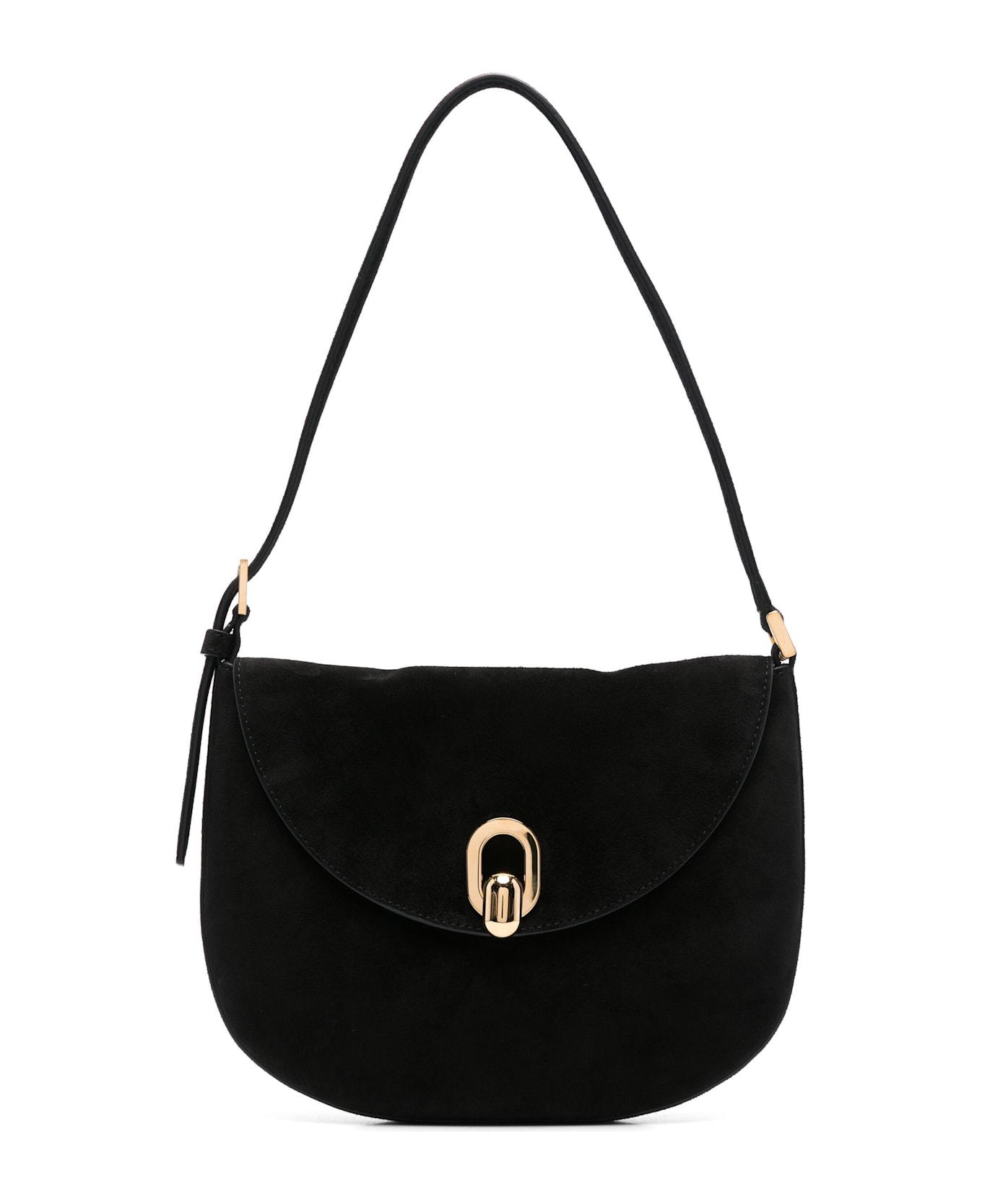 Savette Small Tondo Hobo In Suede Bag - Black