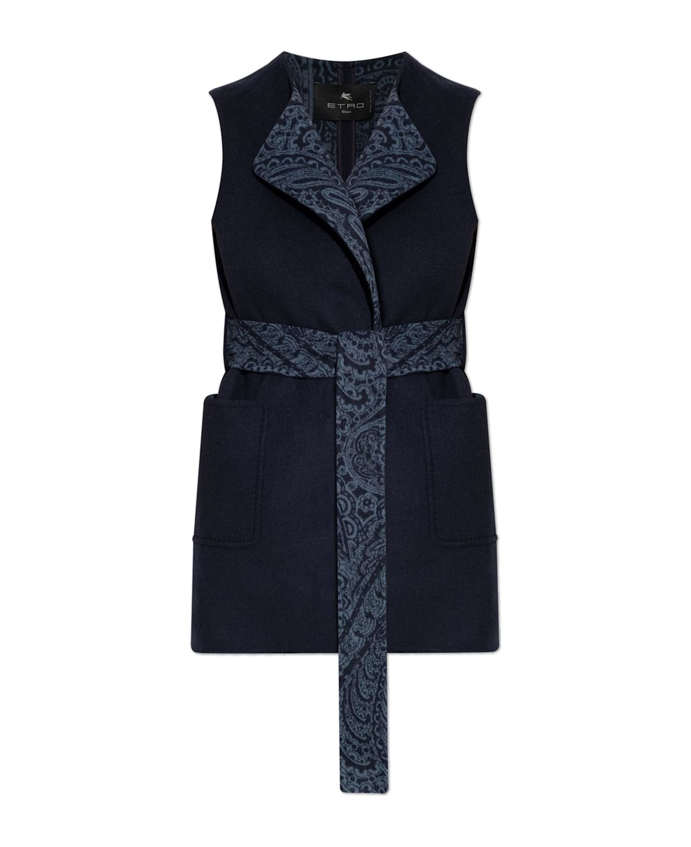 Etro Wool Vest With Belt
