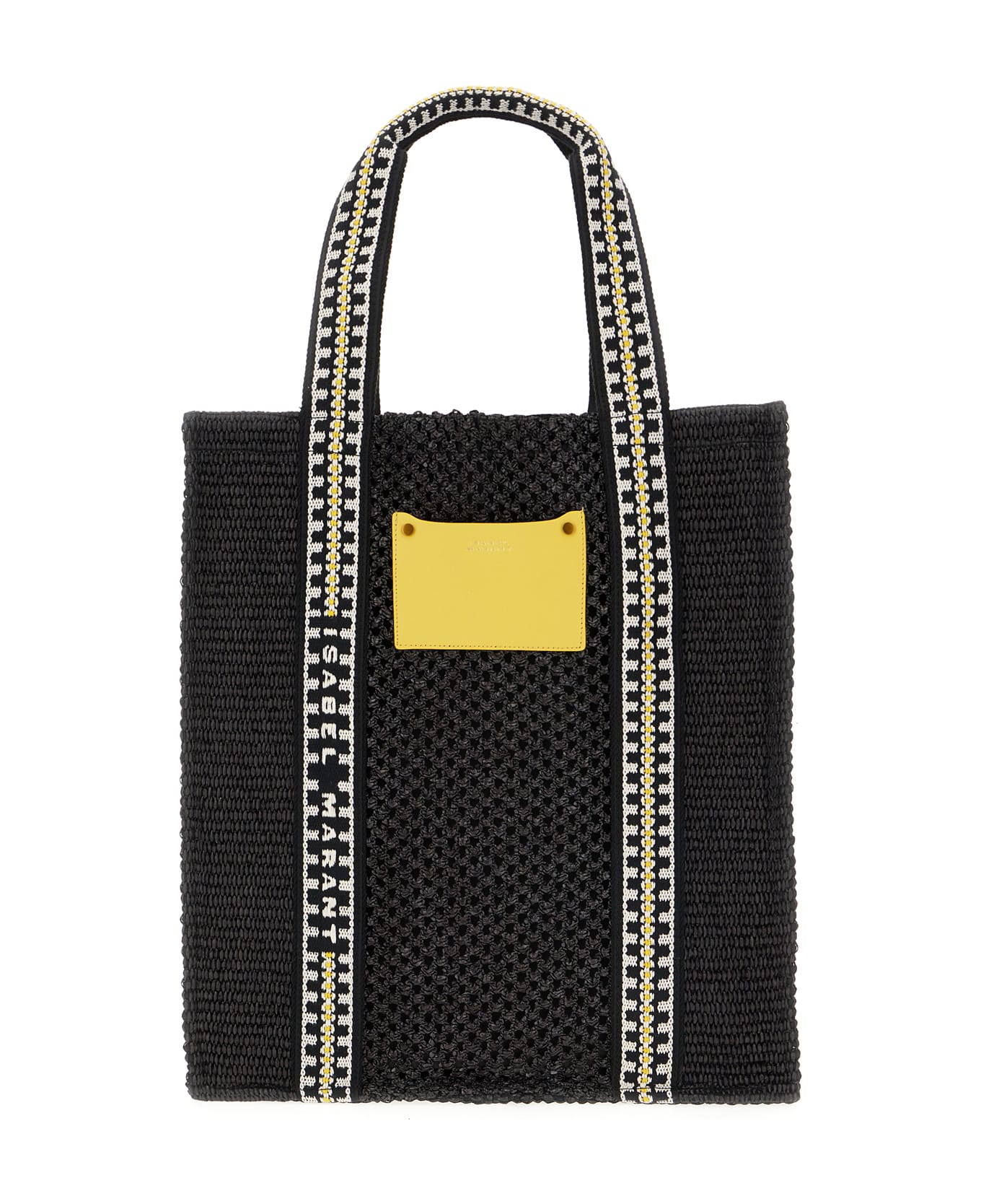 Isabel Marant Black Raffia Shopping Bag - BKYW