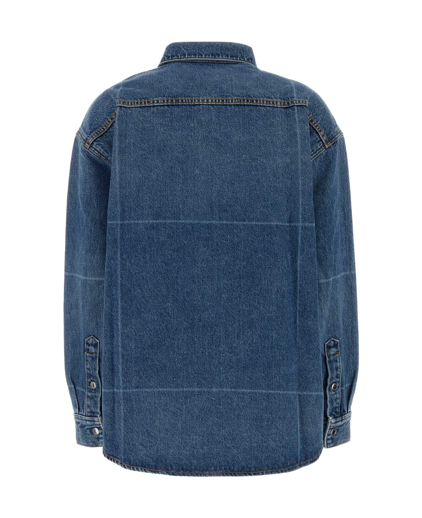 Alexander Wang Denim Oversize Shirt - VINTAGEMARBLEDBLUE