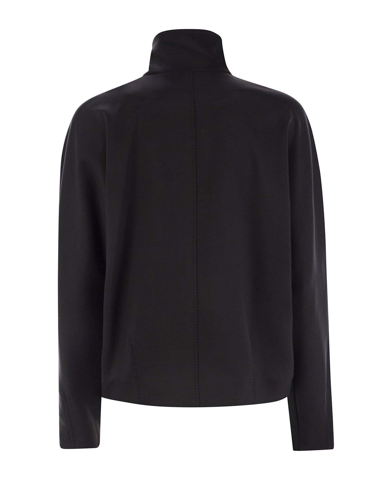 Max Mara Zip-up High Neck Jacket - Black