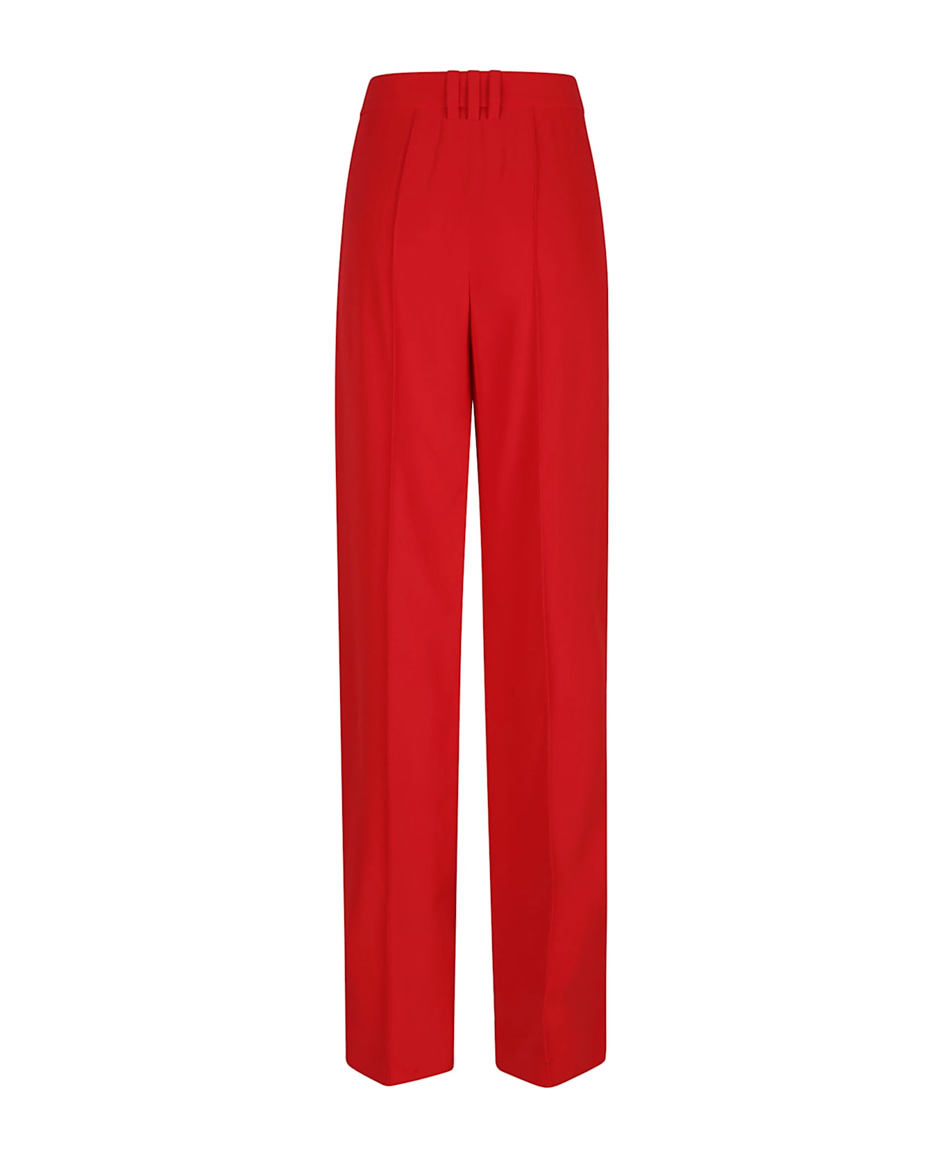 Balmain Tailored Crepe Straight Pants - Ce Rouge Fonce