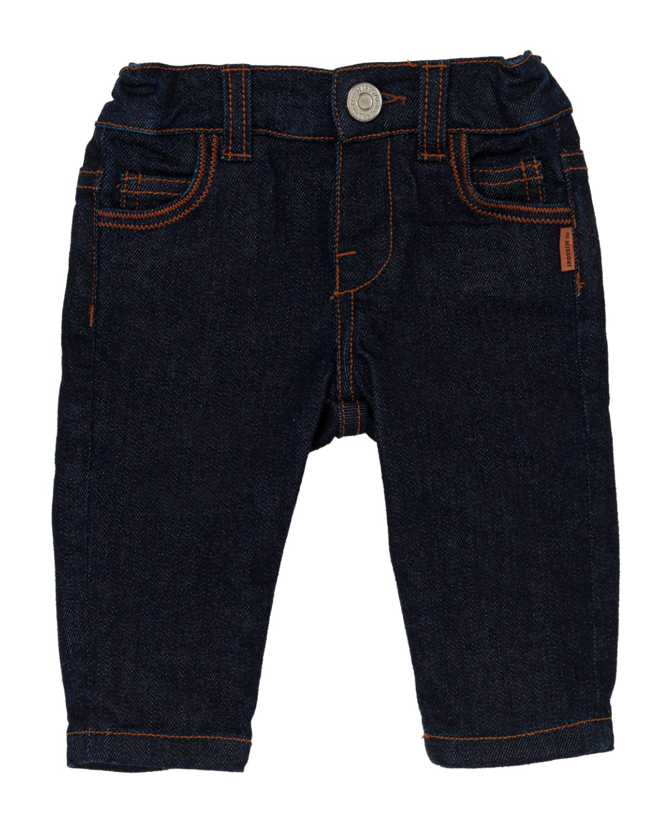 Missoni Kids Straight Jeans With Medium Waist - Blue