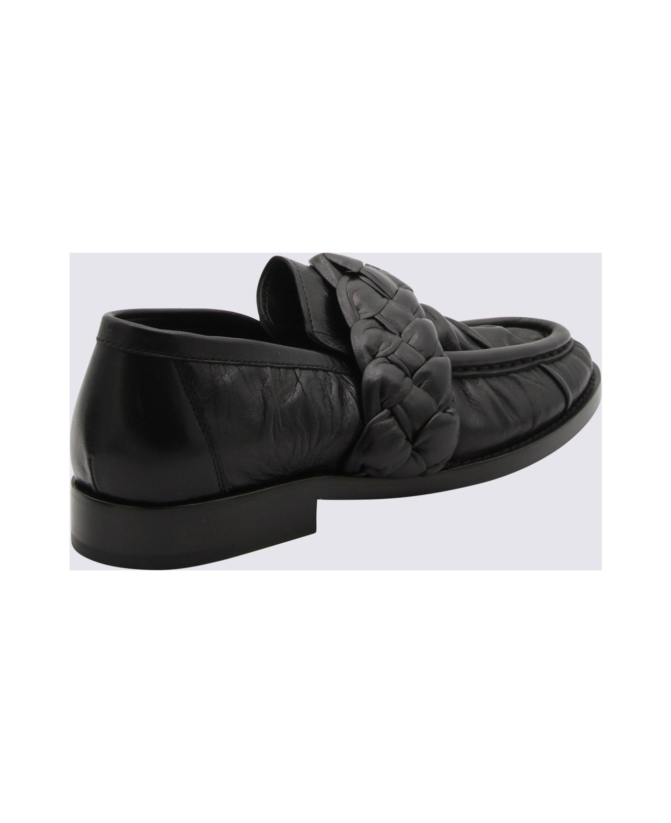 Bottega Veneta Black Leather Astaire Loafers - Black