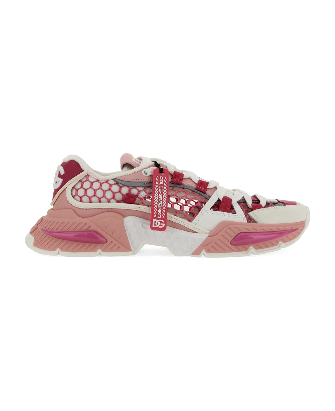 Dolce & Gabbana Airmaster Sneakers - WHITE/PINK