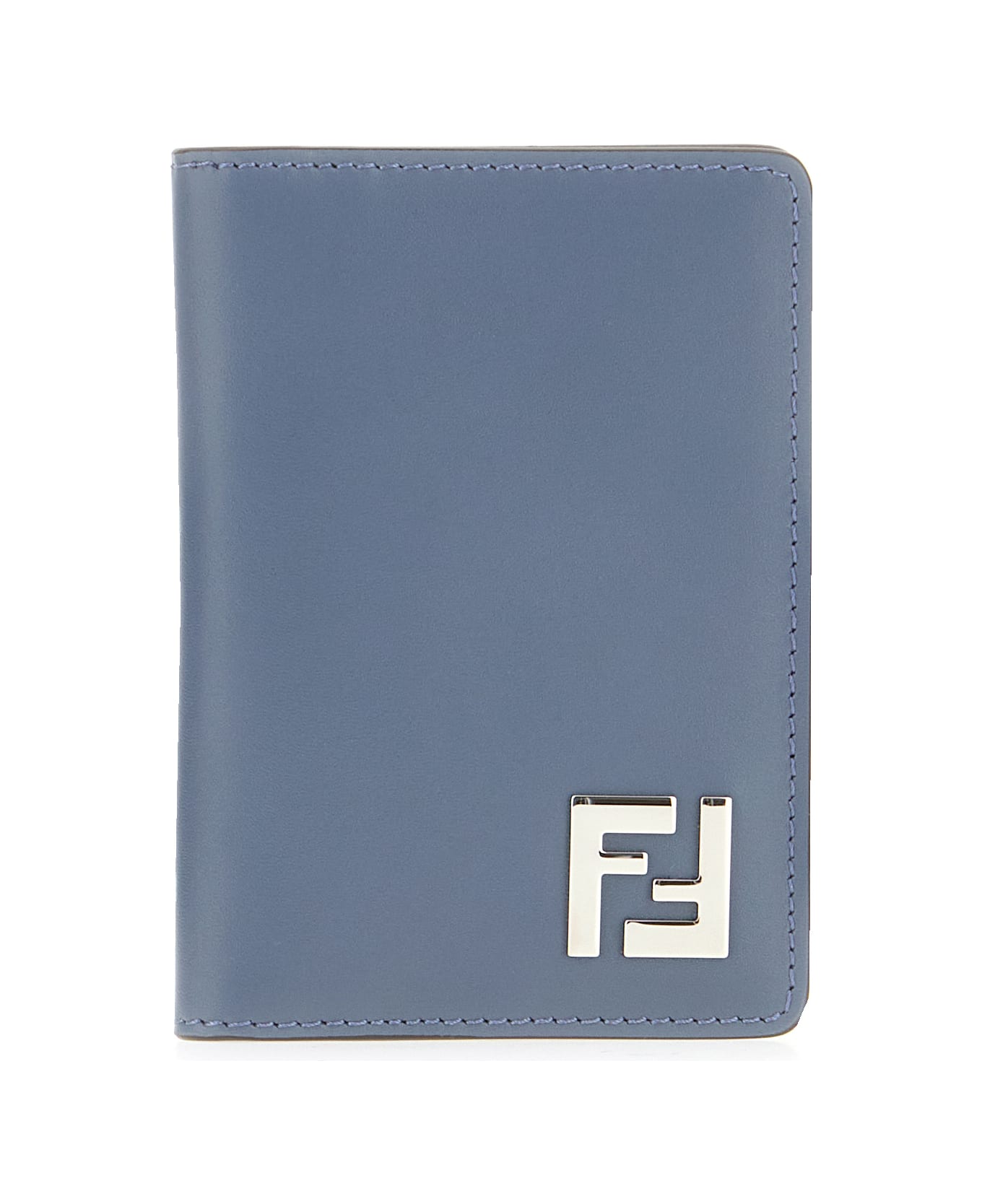 Fendi Denim Blue Leather Wallet - MIRTO MARRONE