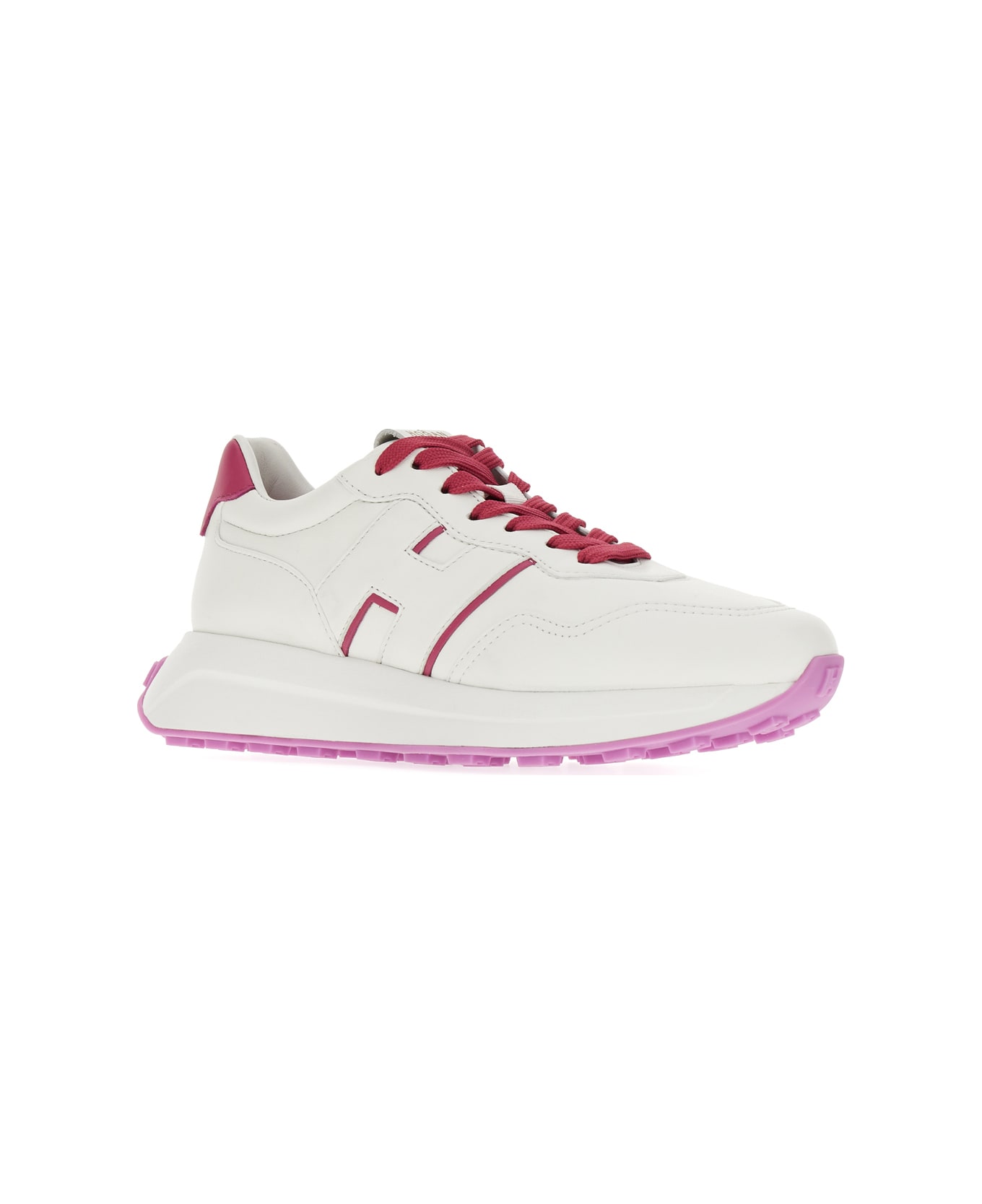 Hogan White Leather H641 Sneakers - Bianco