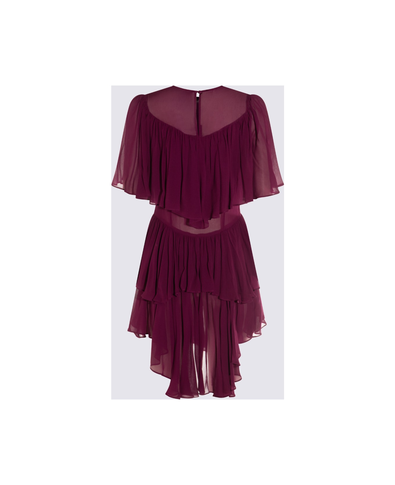TwinSet Purple Viscose Mini Dress - RED PLUM