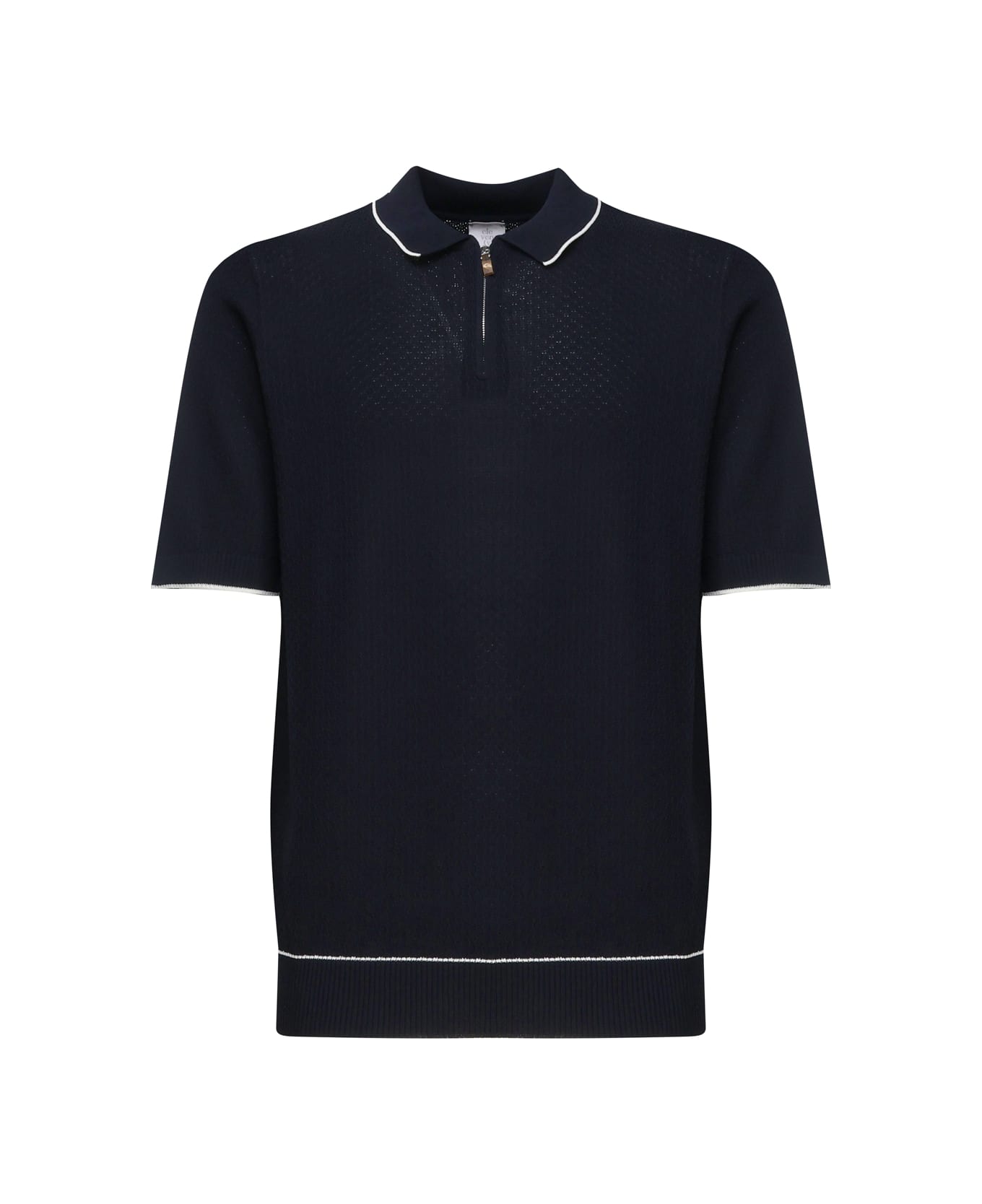 Eleventy Short-sleeved Polo Shirt - Blue